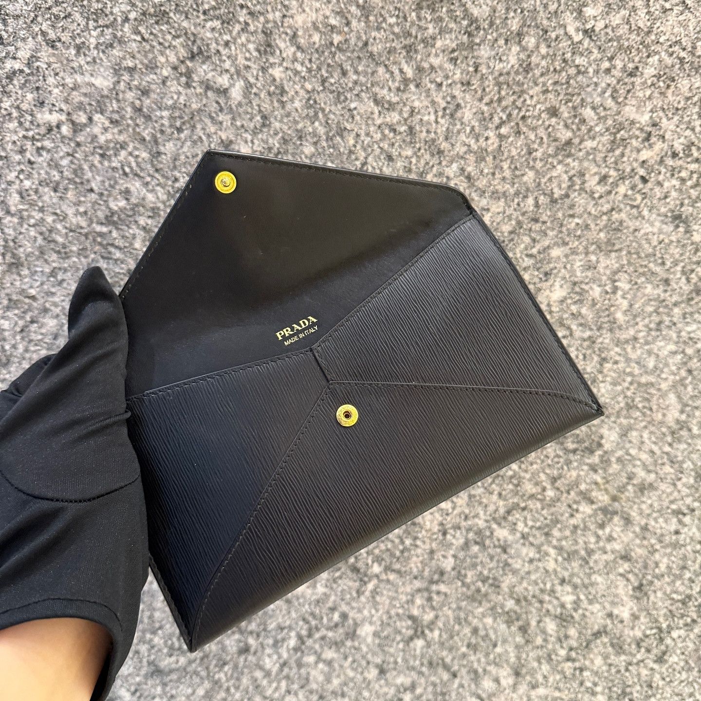Prada Prada Saffiano Envelope Clutch ONE SIZE Size ONE SIZE - 8 Thumbnail