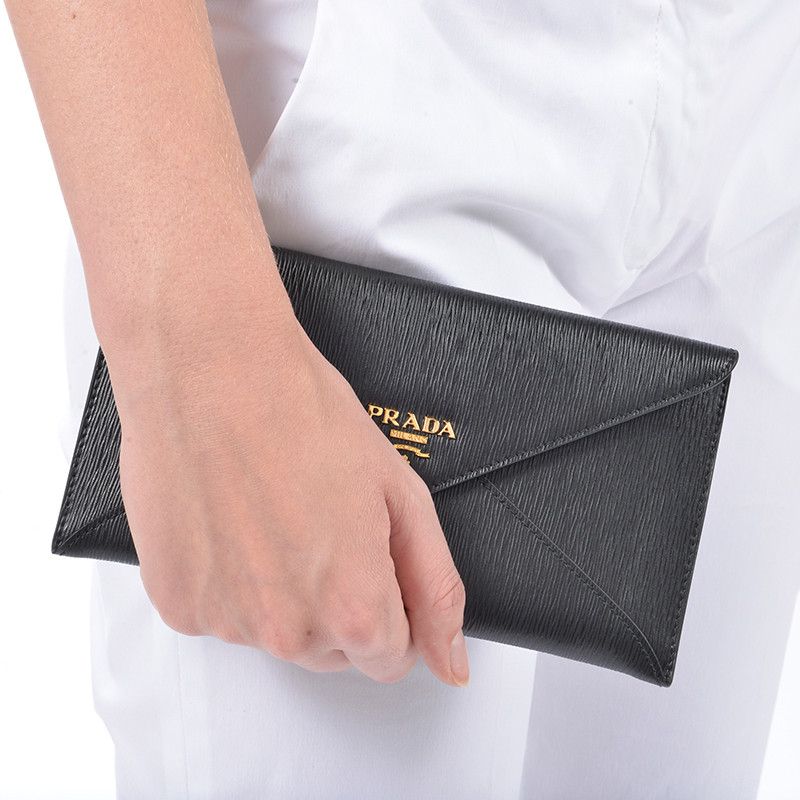 Prada Prada Saffiano Envelope Clutch ONE SIZE Size ONE SIZE - 9 Thumbnail