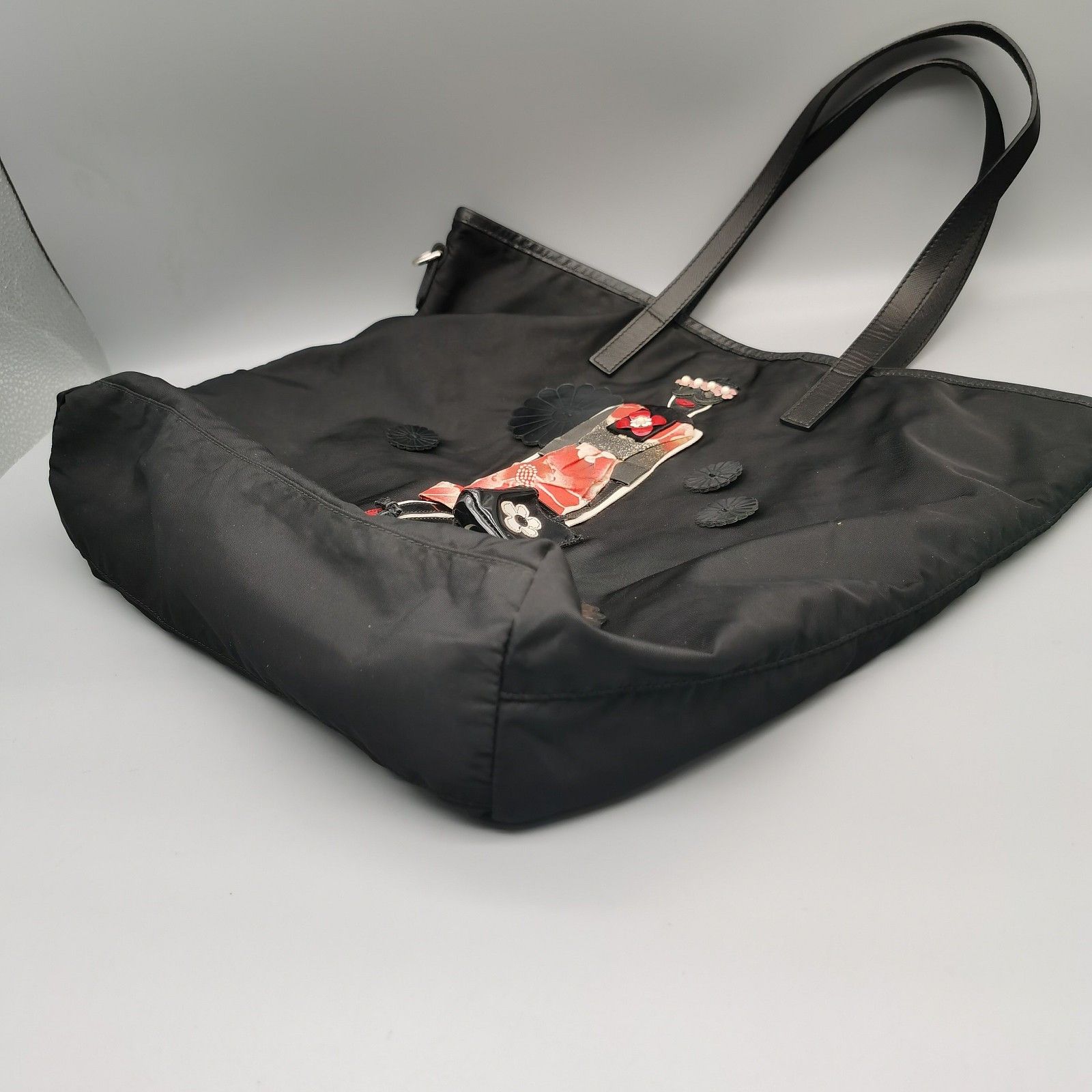 Prada Prada Character Applique Nylon Tote Bag One Size Size ONE SIZE - 6 Thumbnail
