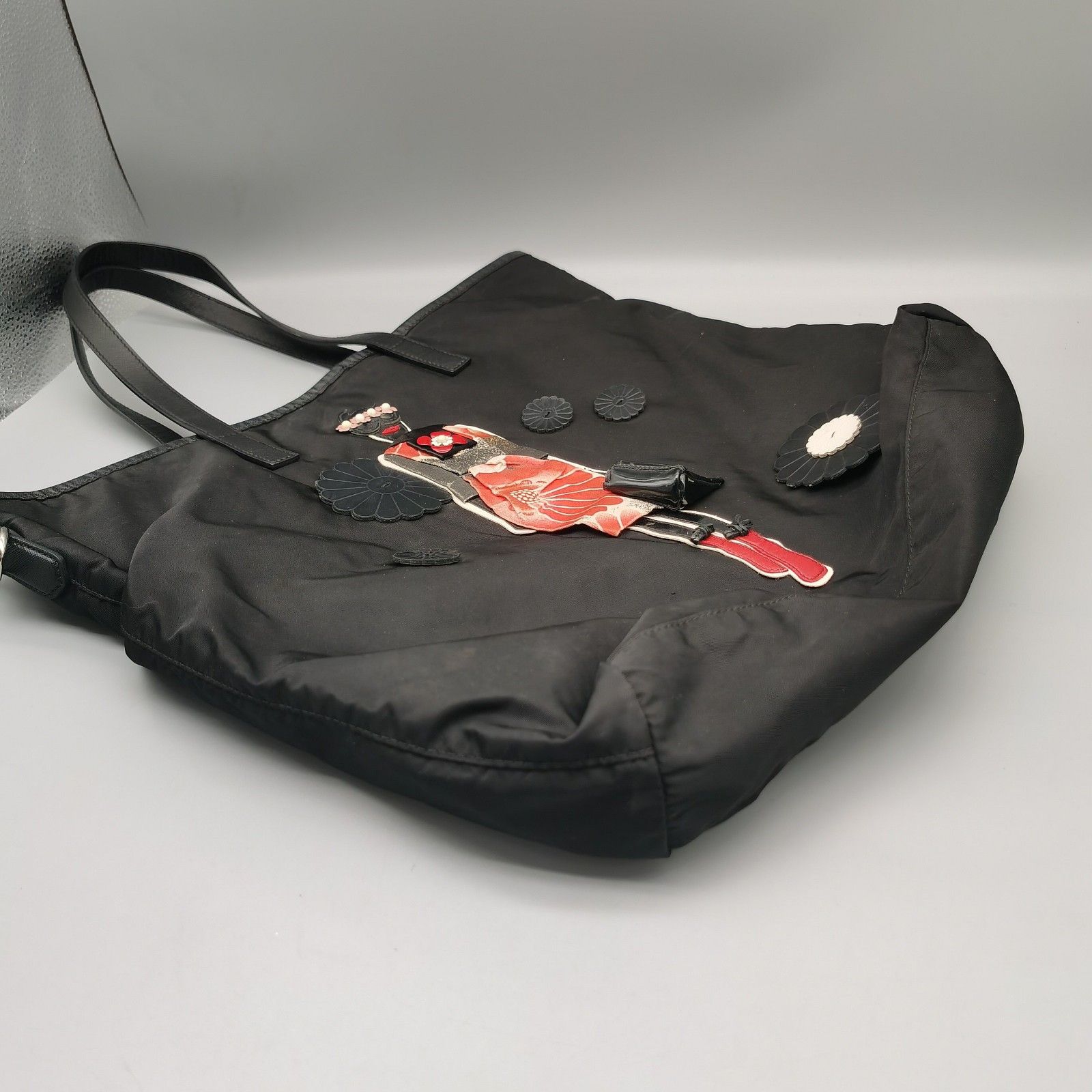 Prada Prada Character Applique Nylon Tote Bag One Size Size ONE SIZE - 7 Thumbnail