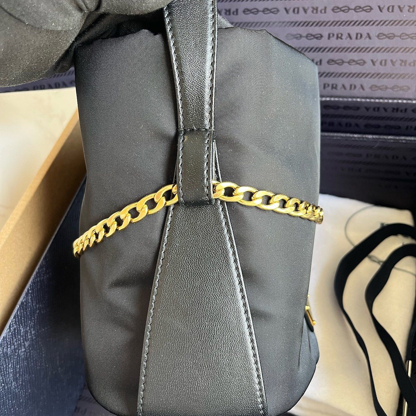 Prada Prada Re-Nylon Chain Handle Bag Size ONE SIZE - 6 Thumbnail