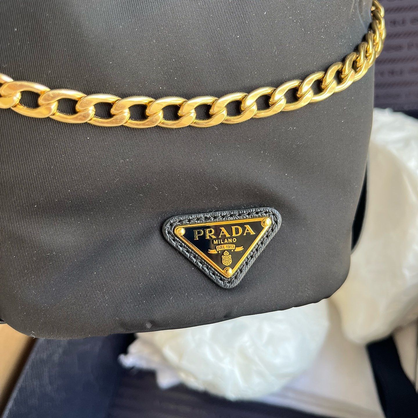 Prada Prada Re-Nylon Chain Handle Bag Size ONE SIZE - 9 Thumbnail