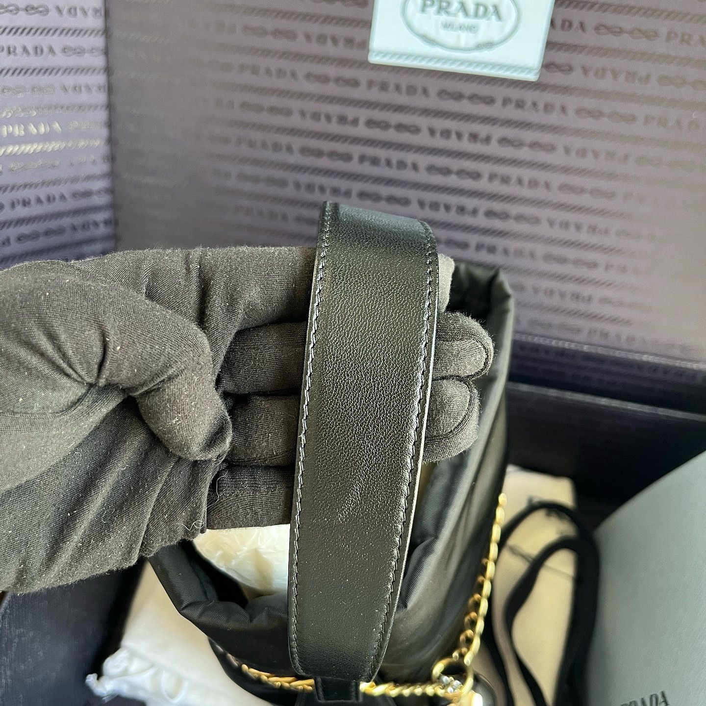 Prada Prada Re-Nylon Chain Handle Bag Size ONE SIZE - 8 Thumbnail