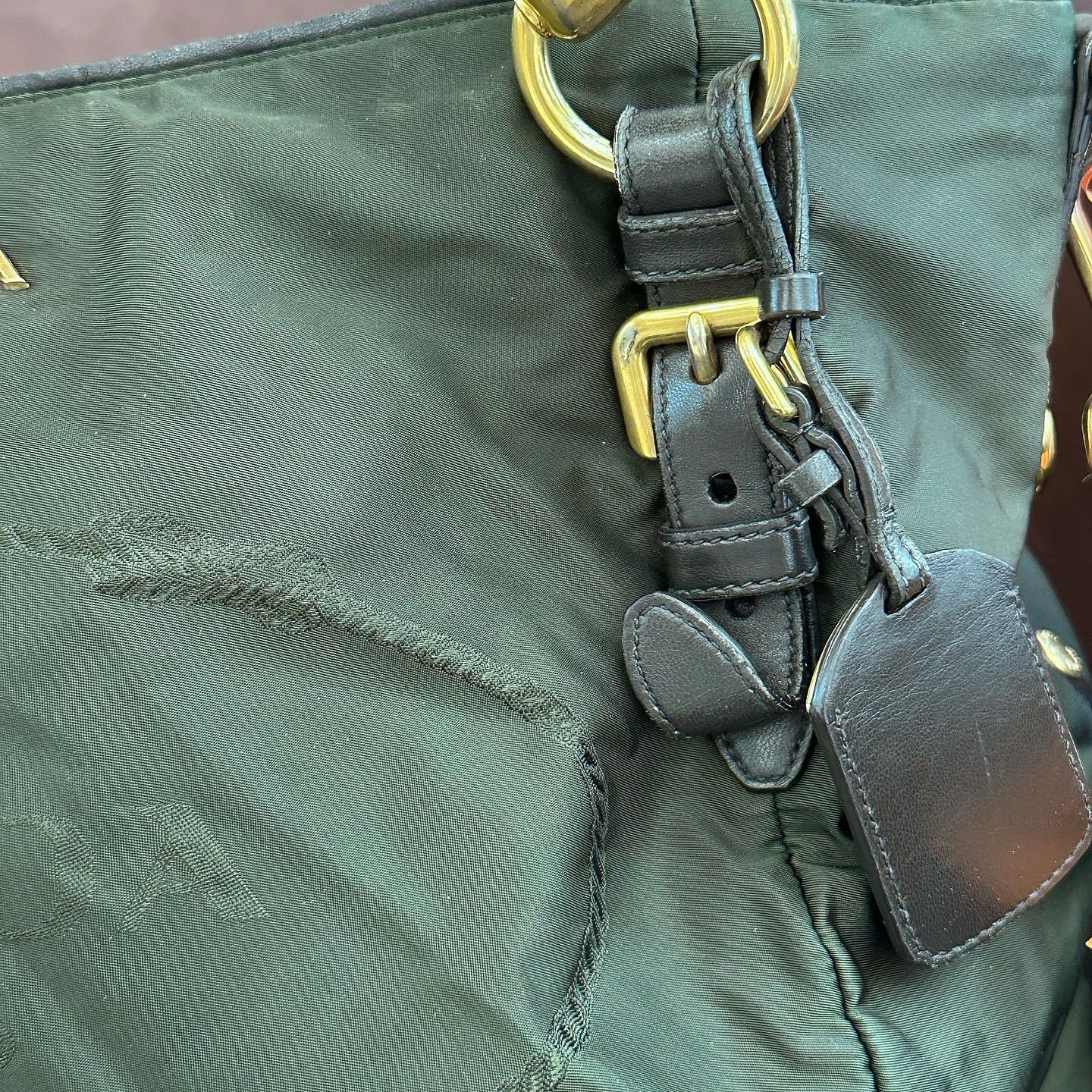 Prada Prada Green Nylon Handle Bag Size ONE SIZE - 14 Thumbnail