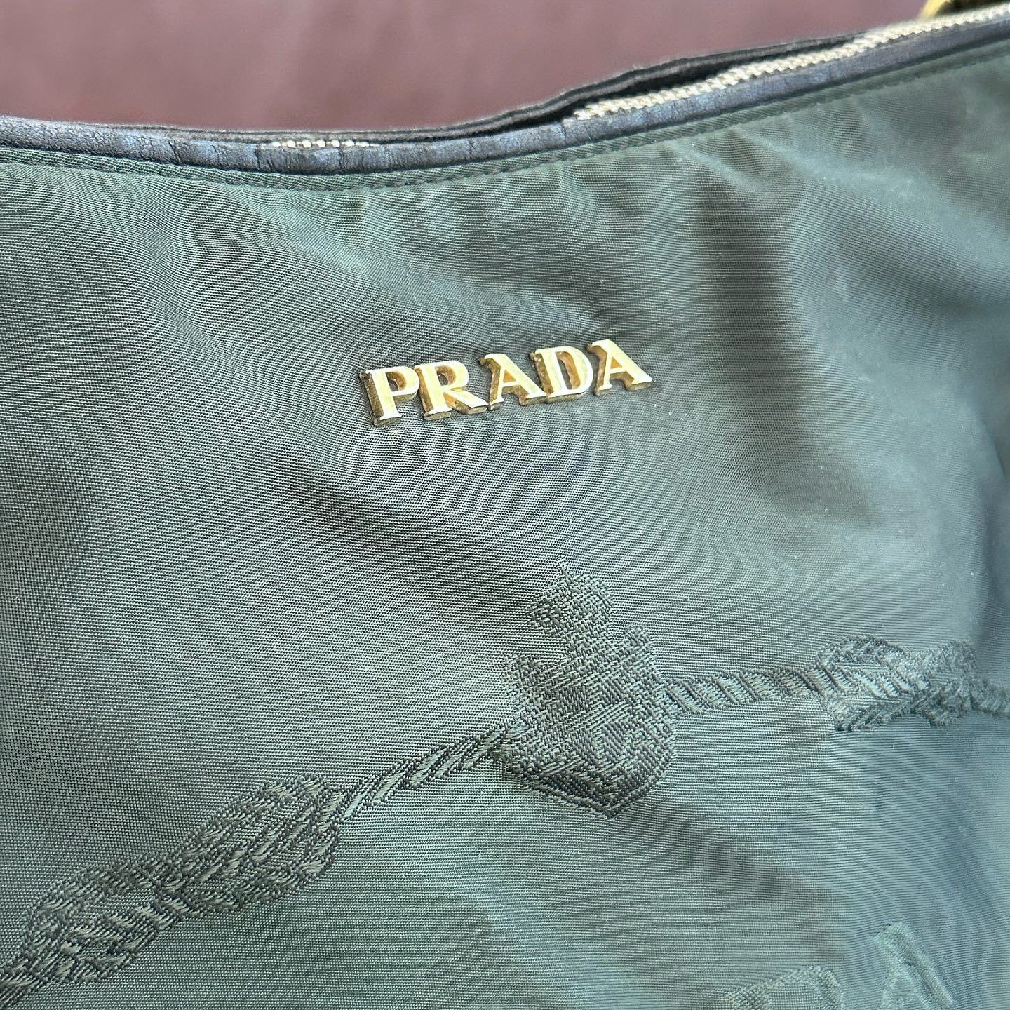 Prada Prada Green Nylon Handle Bag Size ONE SIZE - 7 Thumbnail