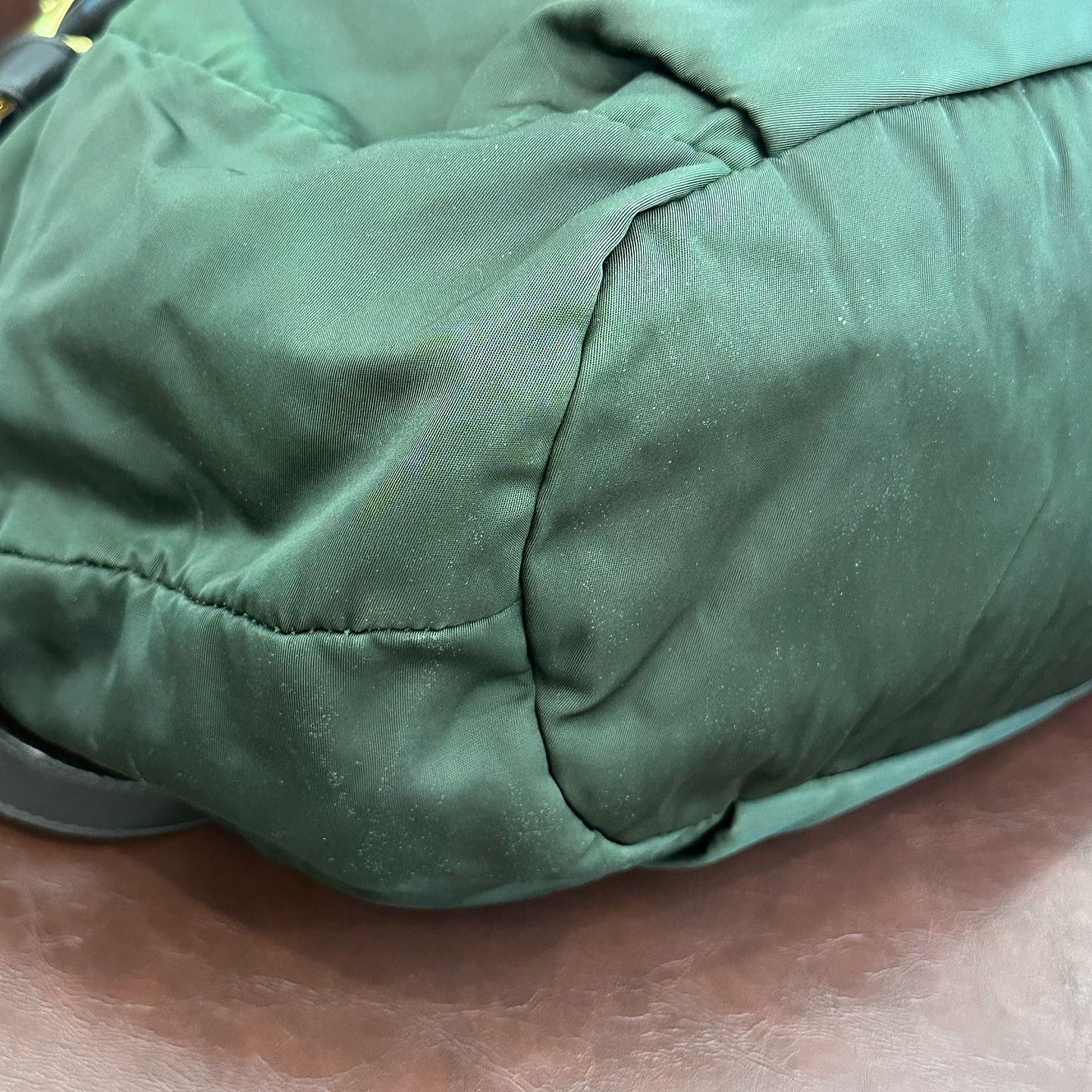 Prada Prada Green Nylon Handle Bag Size ONE SIZE - 4 Thumbnail
