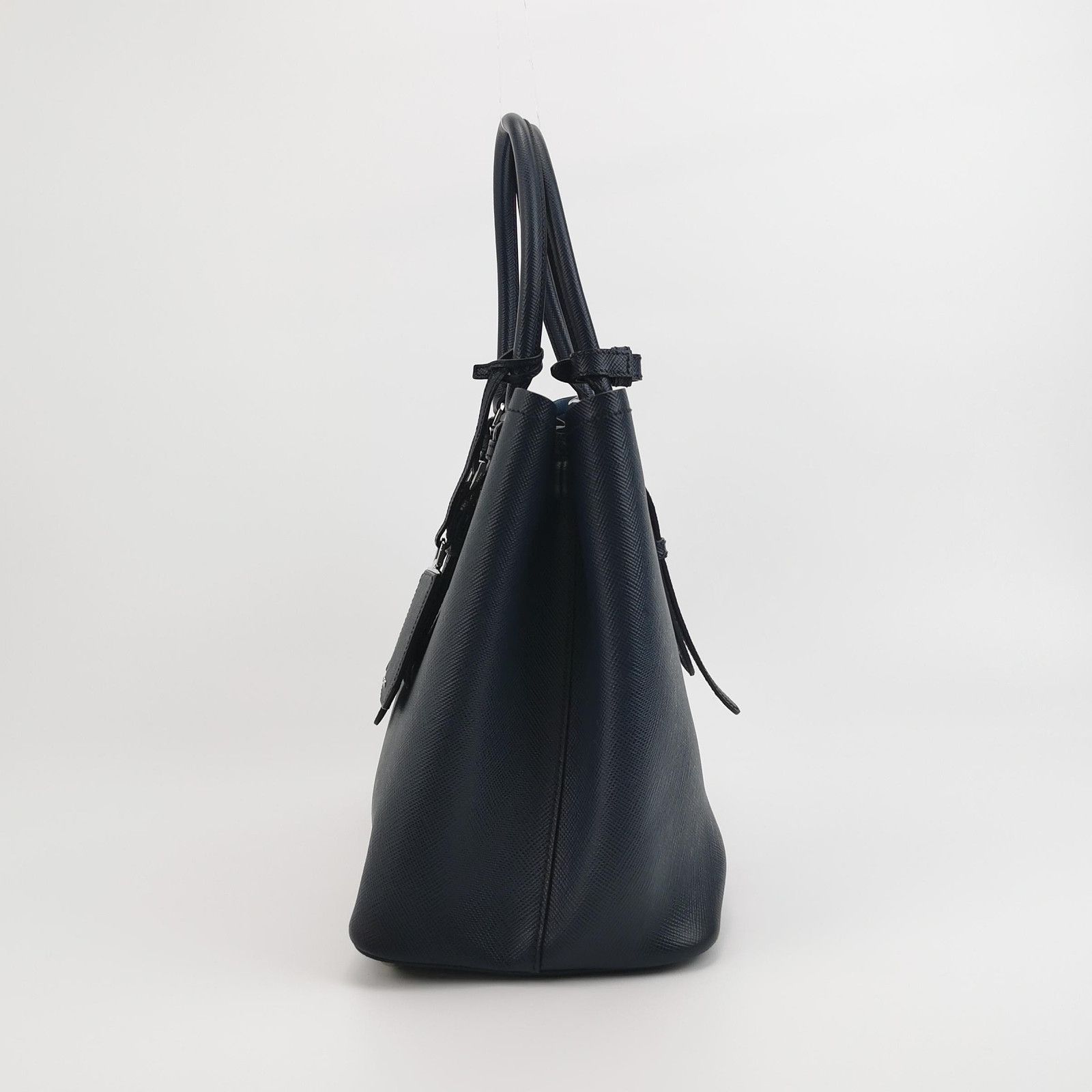 Prada Prada Triangle Logo Saffiano Leather Handle Bag Size ONE SIZE - 7 Thumbnail