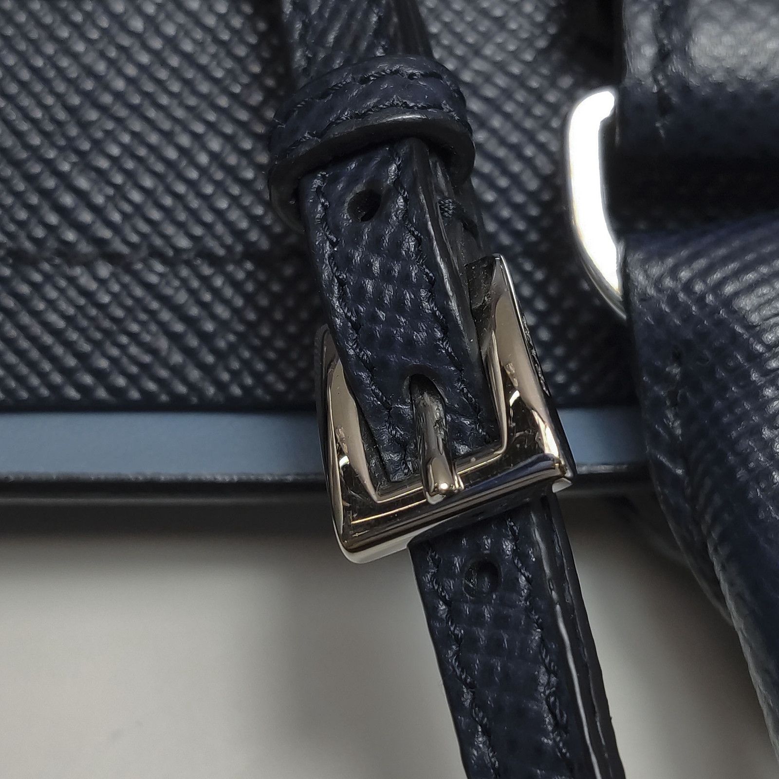 Prada Prada Triangle Logo Saffiano Leather Handle Bag Size ONE SIZE - 15 Thumbnail