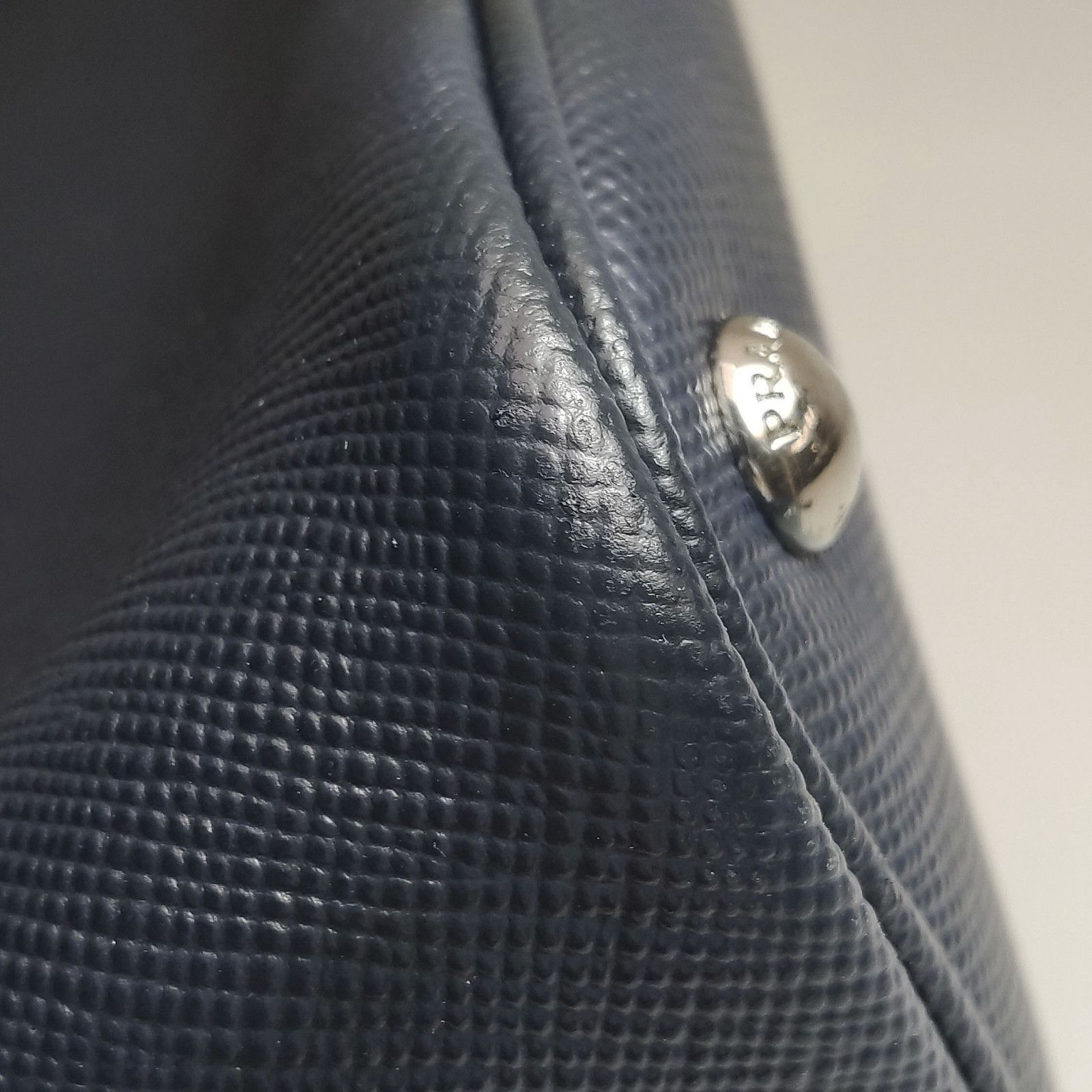 Prada Prada Triangle Logo Saffiano Leather Handle Bag Size ONE SIZE - 18 Thumbnail