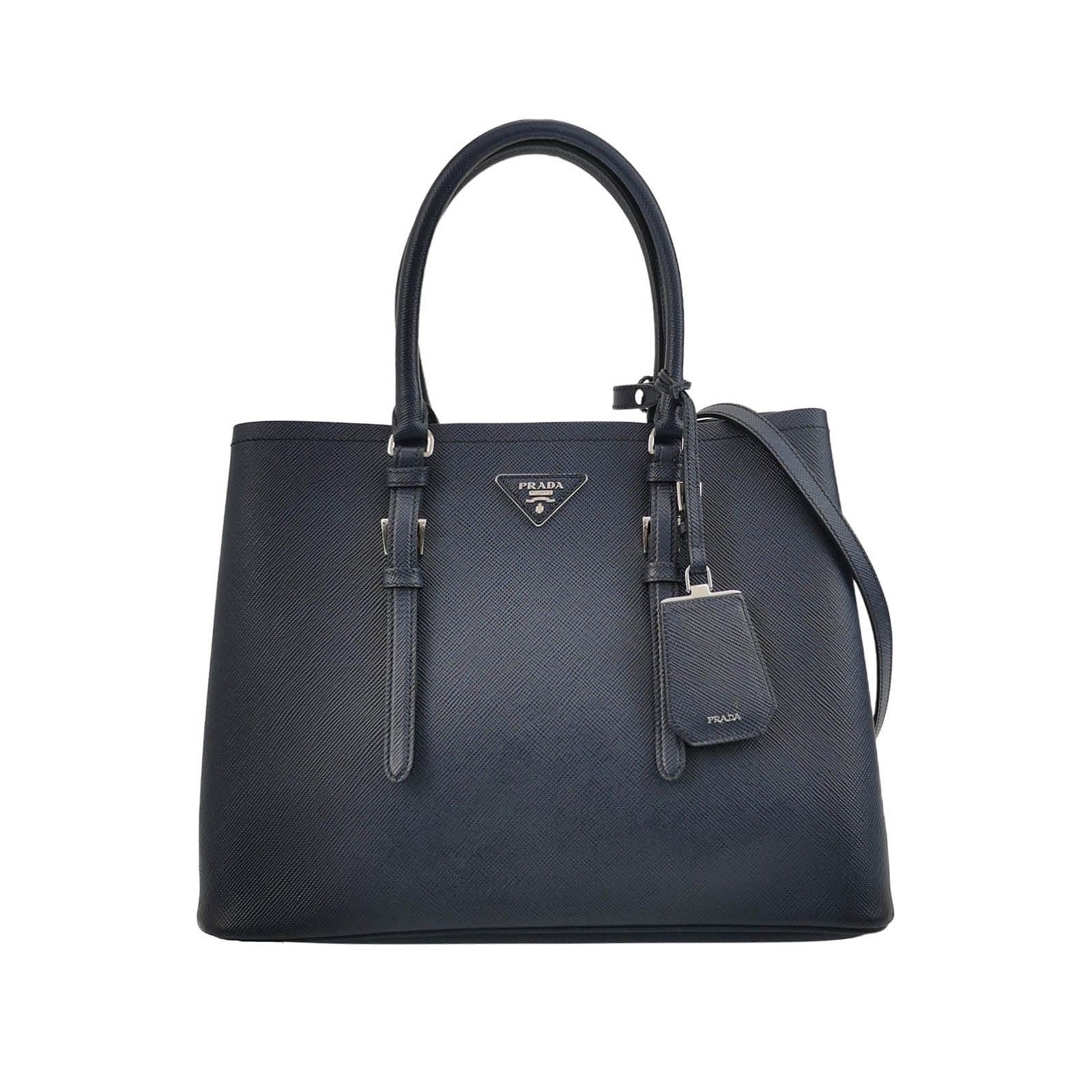 Prada Prada Triangle Logo Saffiano Leather Handle Bag Size ONE SIZE - 2 Thumbnail