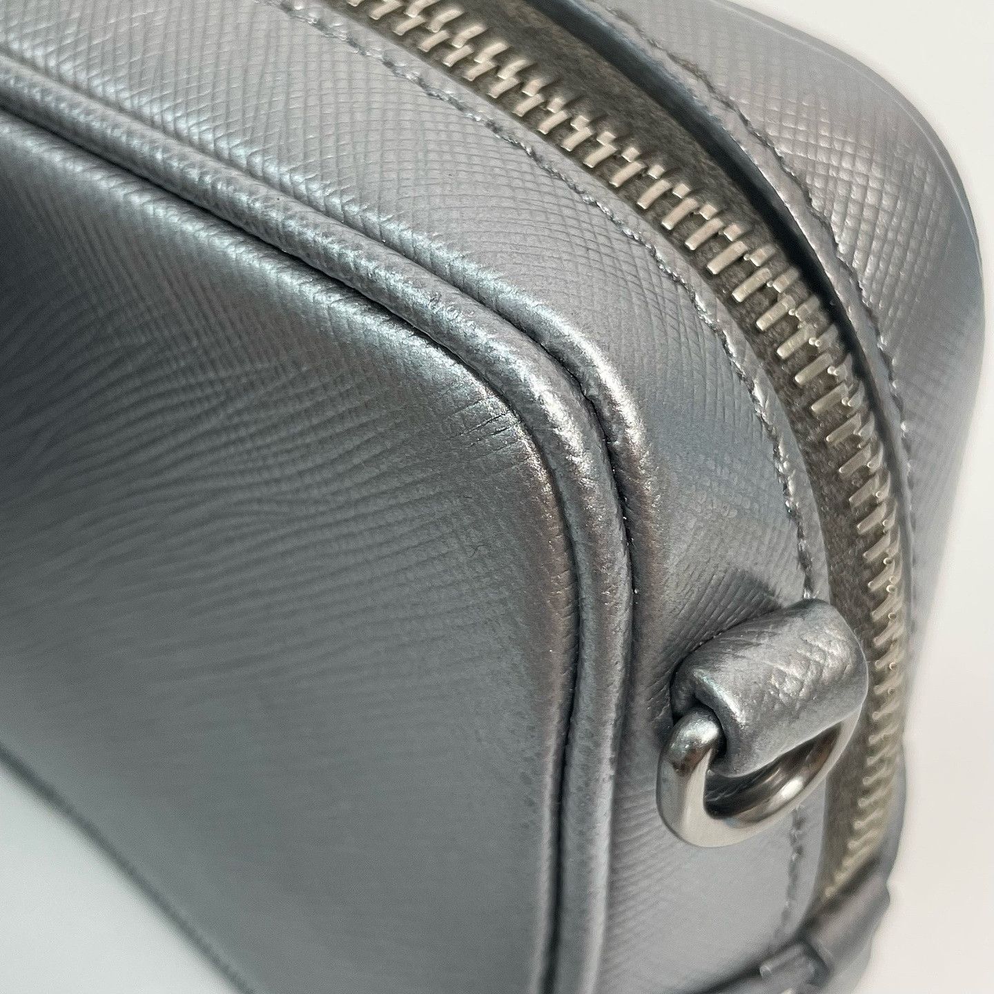Prada Prada Silver Saffiano Leather Crossbody Bag Size ONE SIZE - 16 Thumbnail