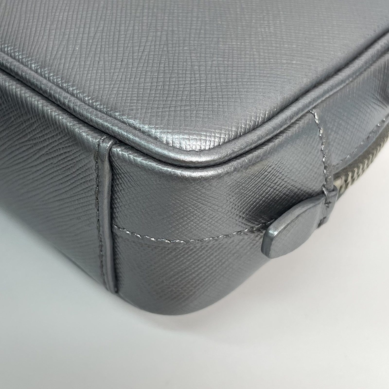 Prada Prada Silver Saffiano Leather Crossbody Bag Size ONE SIZE - 12 Thumbnail