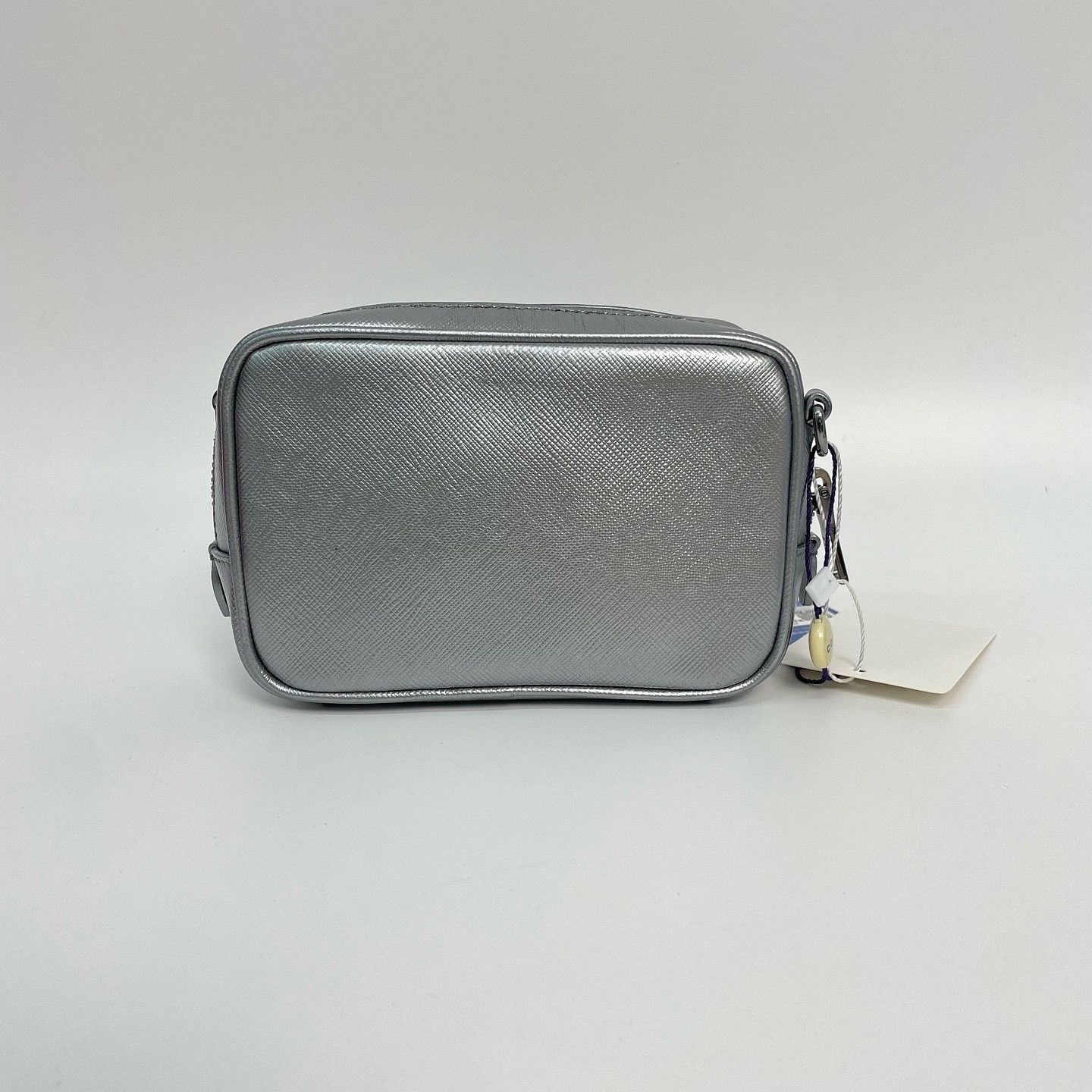 Prada Prada Silver Saffiano Leather Crossbody Bag Size ONE SIZE - 3 Thumbnail