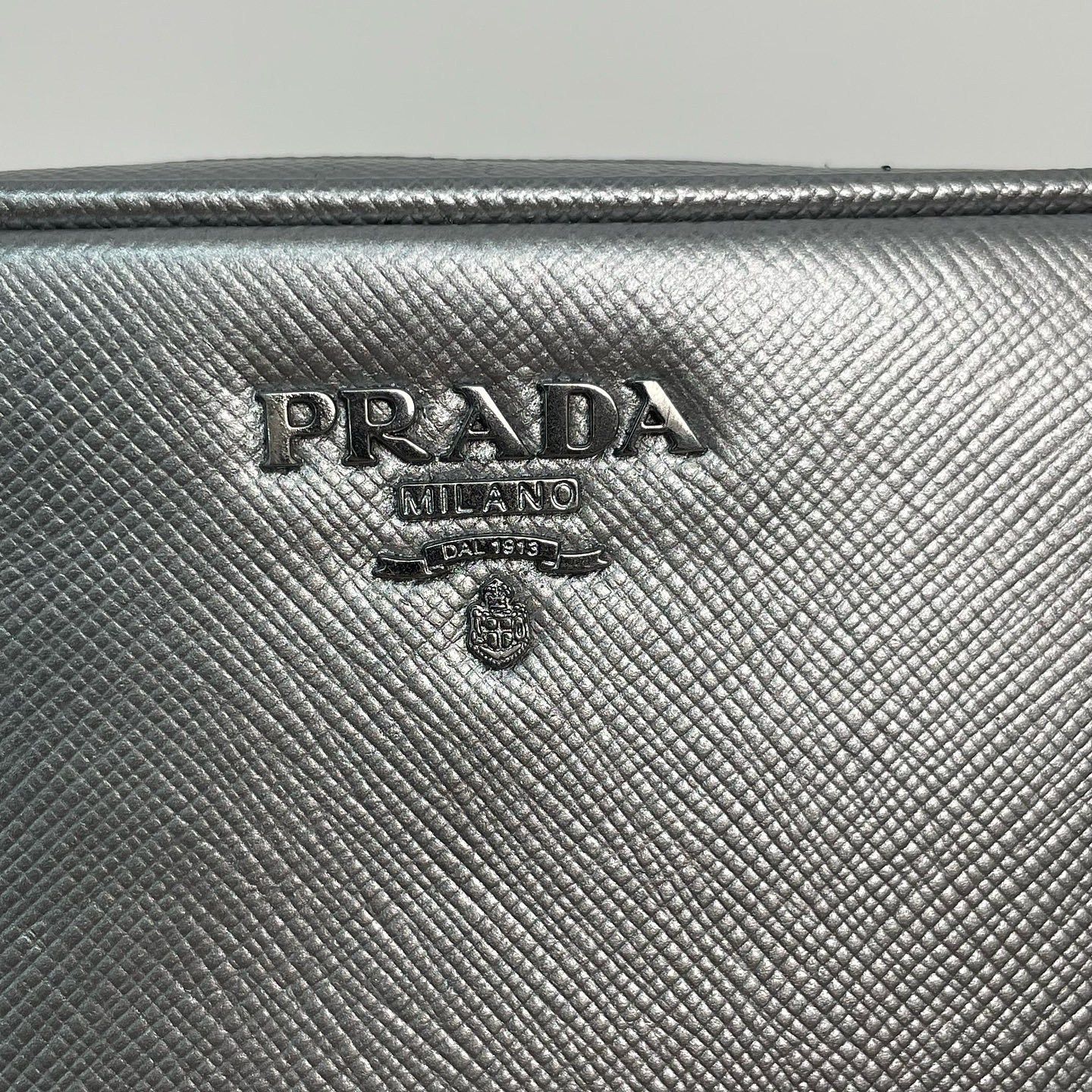 Prada Prada Silver Saffiano Leather Crossbody Bag Size ONE SIZE - 15 Thumbnail