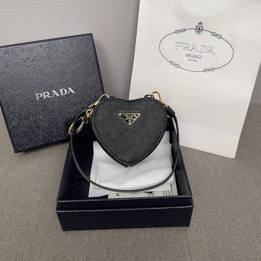 Prada Prada Saffiano Leather Heart Mini Bag Size ONE SIZE - 7 Thumbnail
