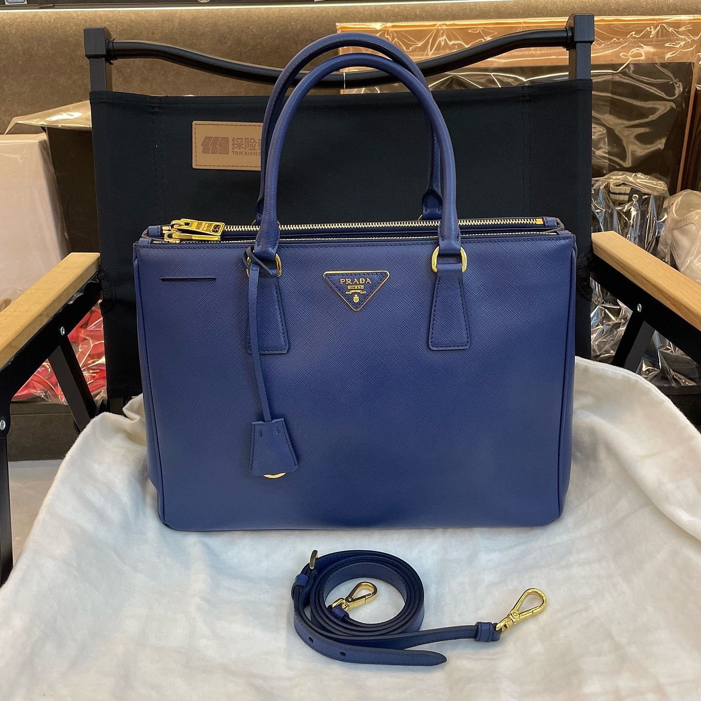 Prada Prada Saffiano Leather Handle Bag Size ONE SIZE - 10 Thumbnail