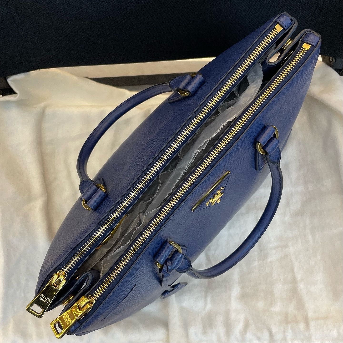 Prada Prada Saffiano Leather Handle Bag Size ONE SIZE - 18 Thumbnail
