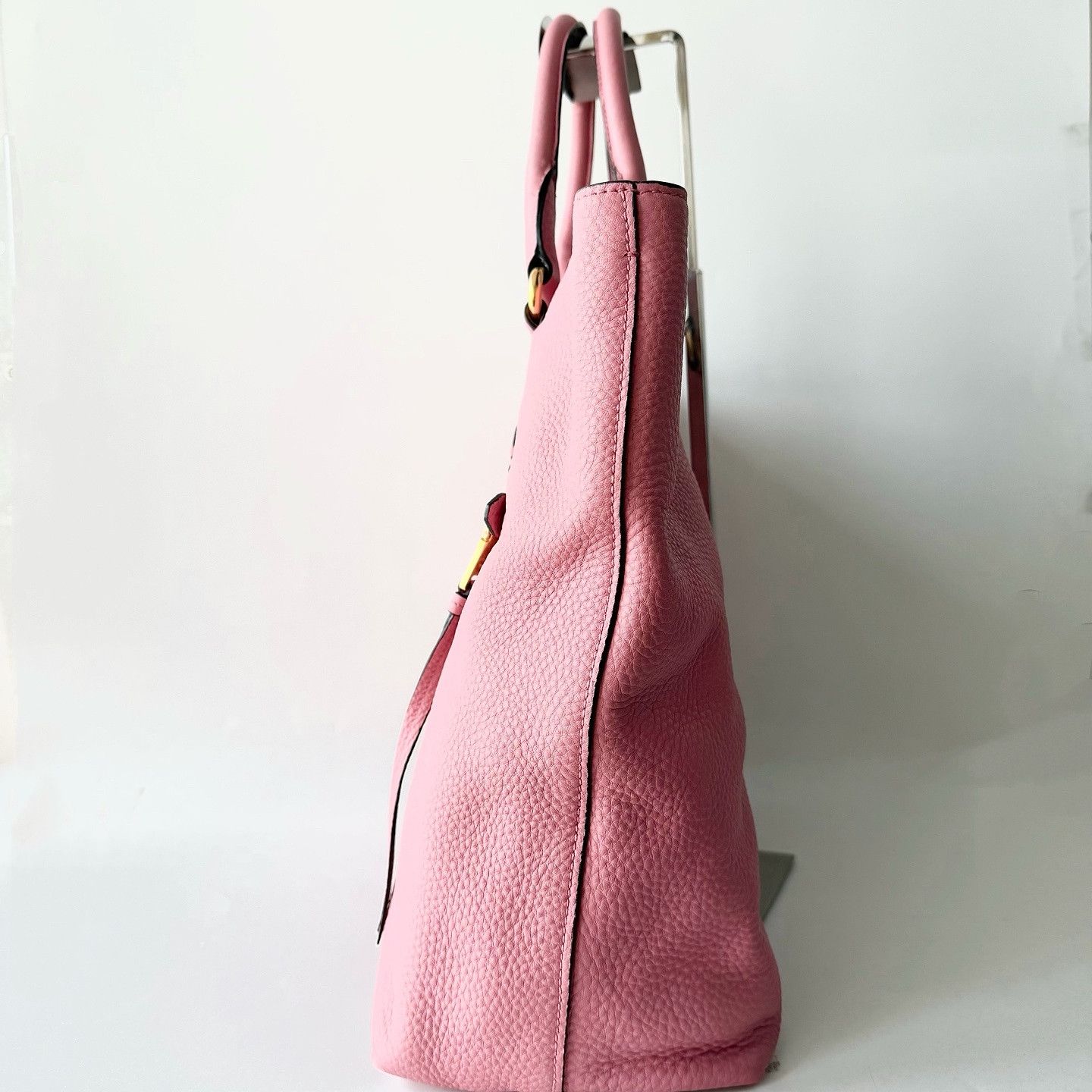 Prada Prada Pink Leather Tote Bag One Size Size ONE SIZE - 4 Thumbnail