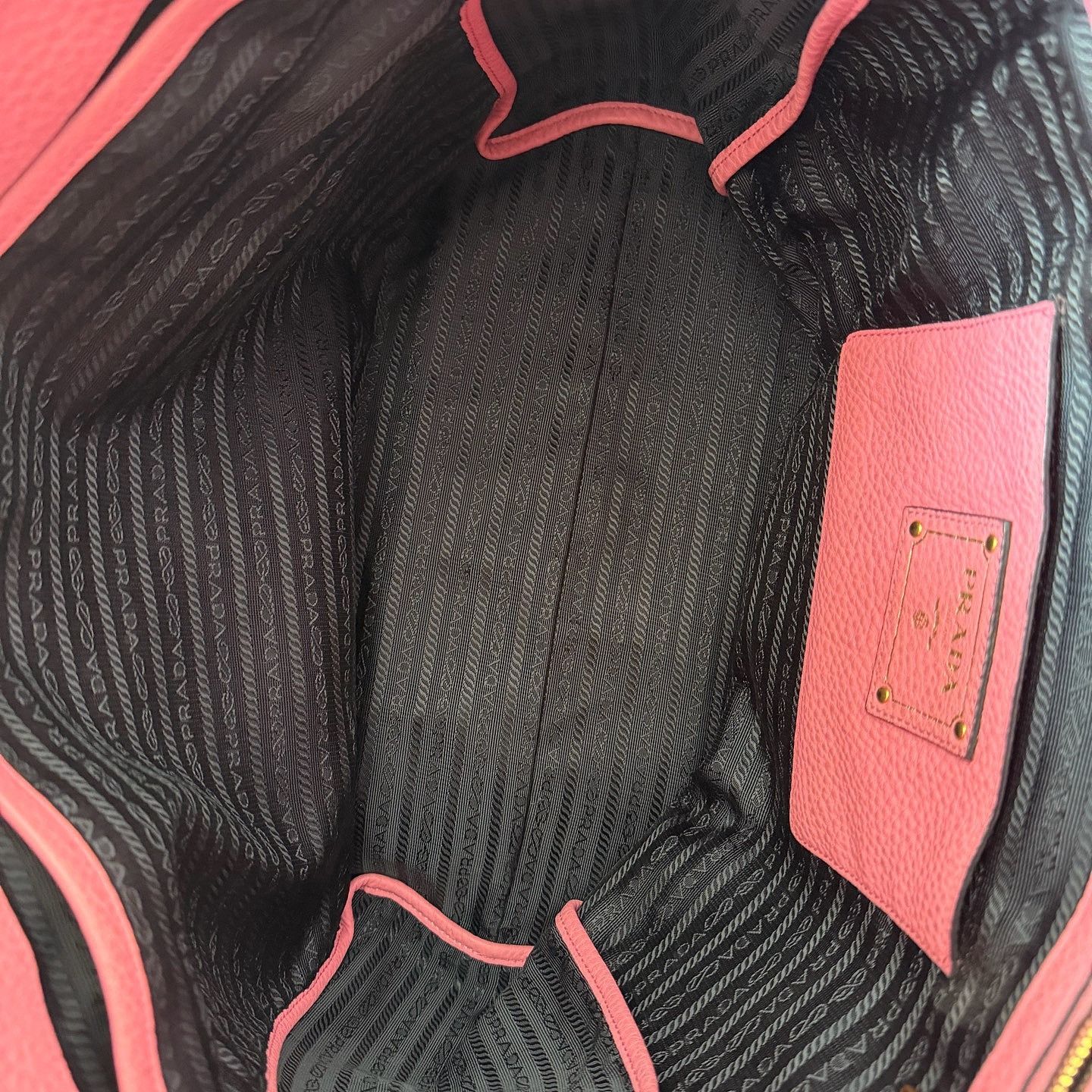 Prada Prada Pink Leather Tote Bag One Size Size ONE SIZE - 6 Thumbnail