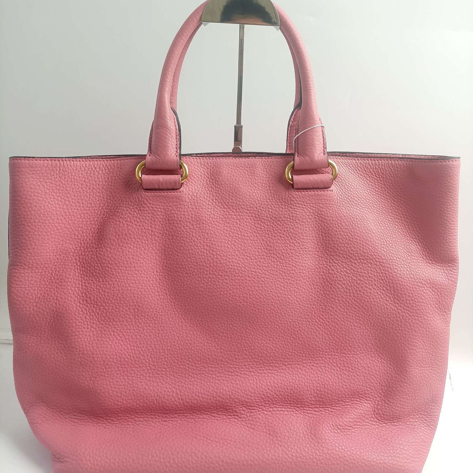 Prada Prada Pink Leather Tote Bag One Size Size ONE SIZE - 3 Thumbnail
