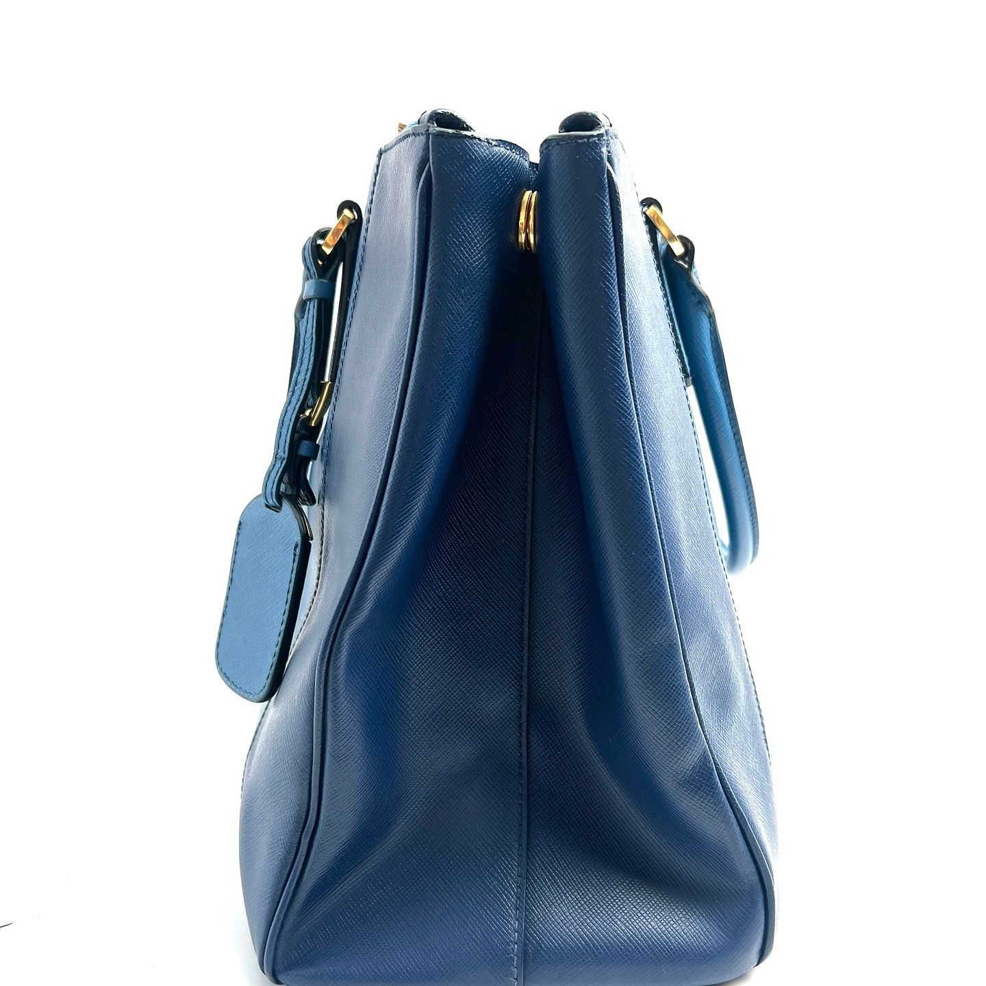 Prada Prada Saffiano Leather Tote Bag Blue Size ONE SIZE - 4 Thumbnail