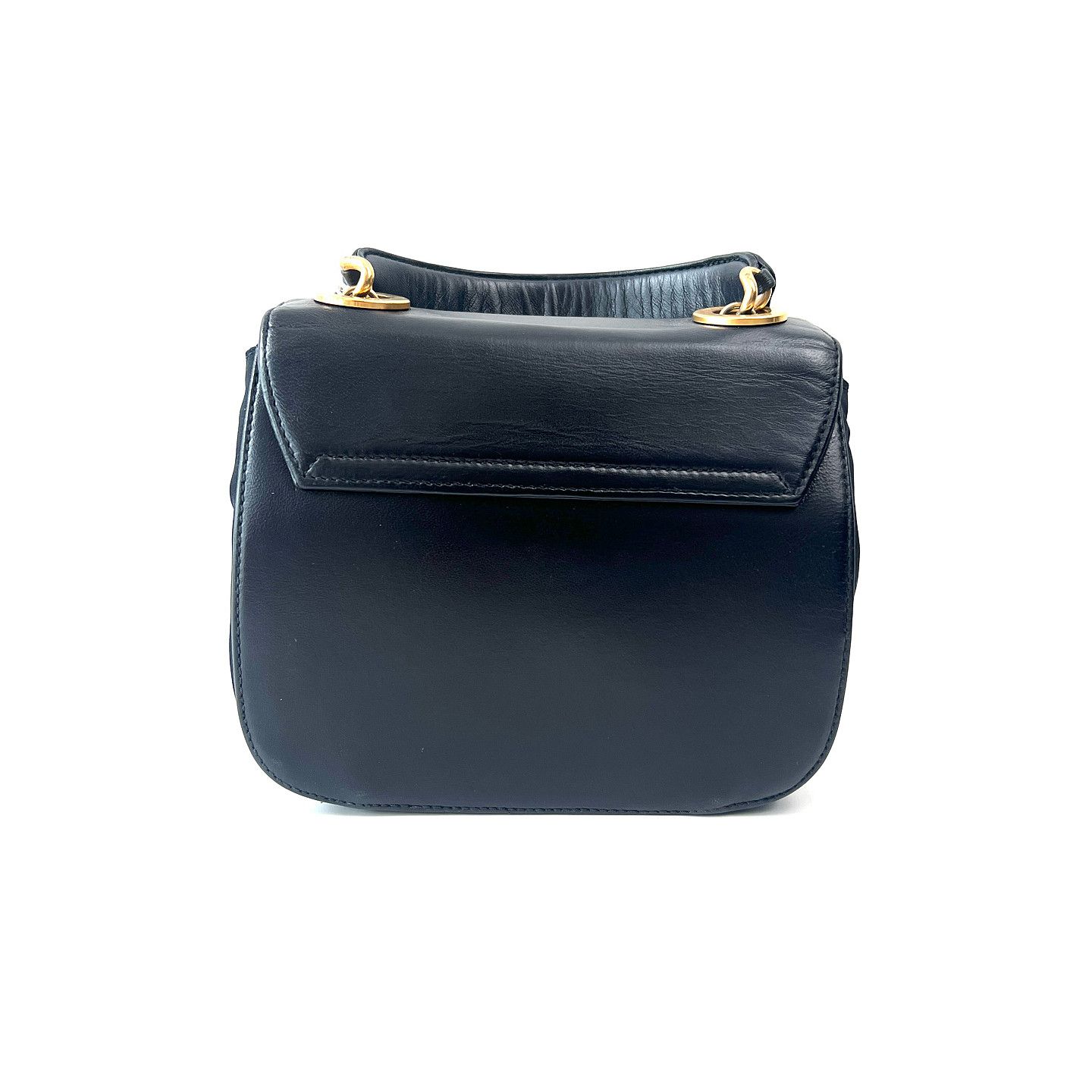 Prada Prada Black Leather Handle Bag One Size Size ONE SIZE - 3 Thumbnail