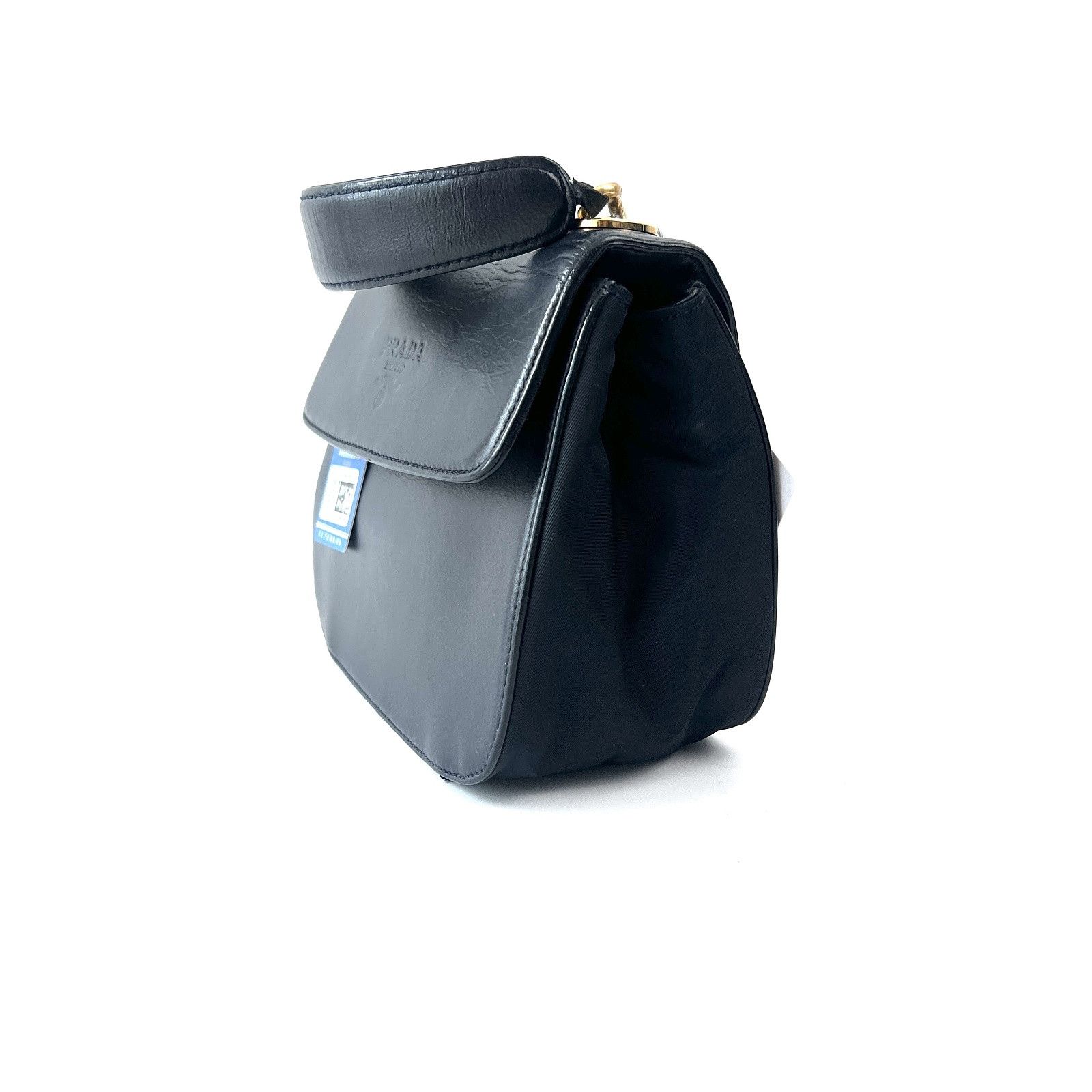 Prada Prada Black Leather Handle Bag One Size Size ONE SIZE - 6 Thumbnail