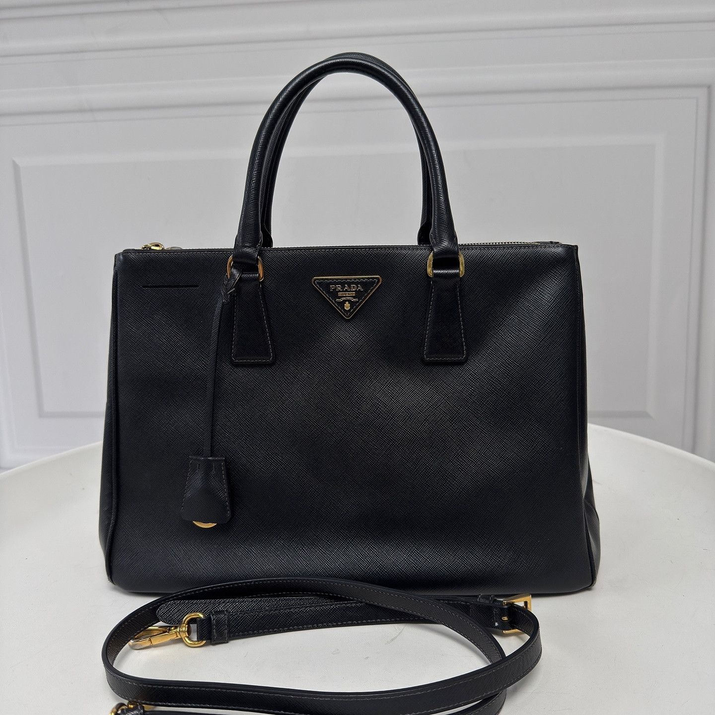 Prada Prada Saffiano Leather Handle Bag One Size Size ONE SIZE - 2 Thumbnail