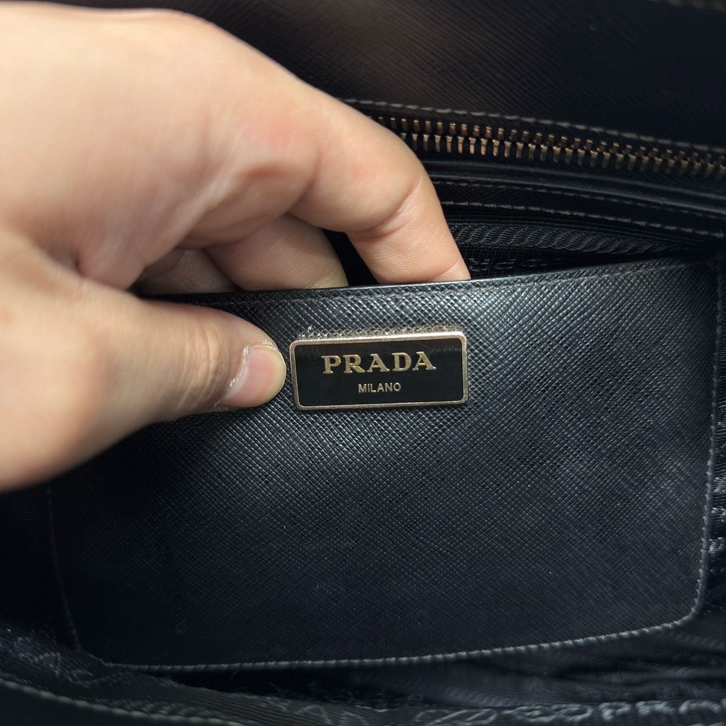 Prada Prada Saffiano Leather Handle Bag One Size Size ONE SIZE - 8 Thumbnail