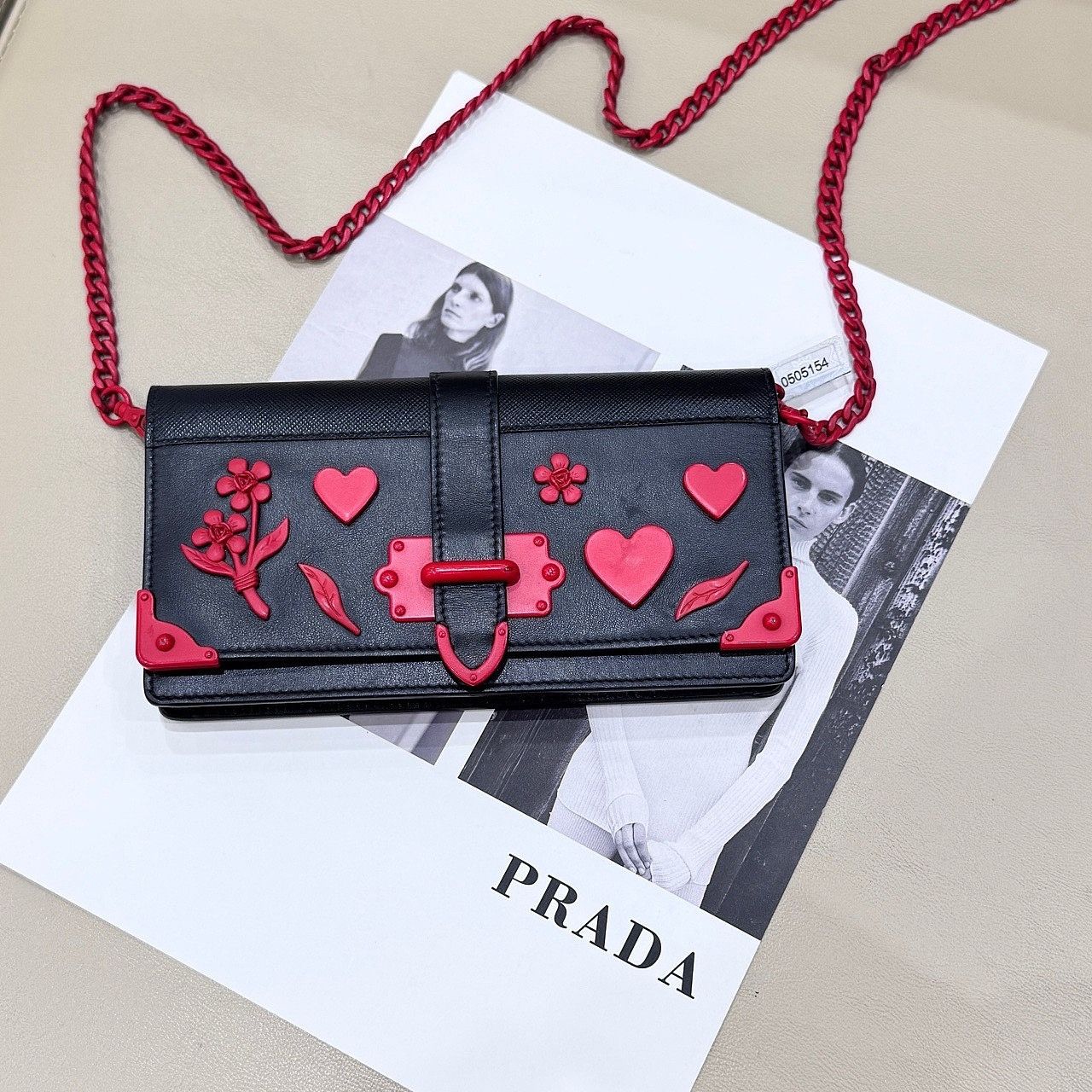 Prada Prada Floral Heart Crossbody Bag Size ONE SIZE - 2 Thumbnail