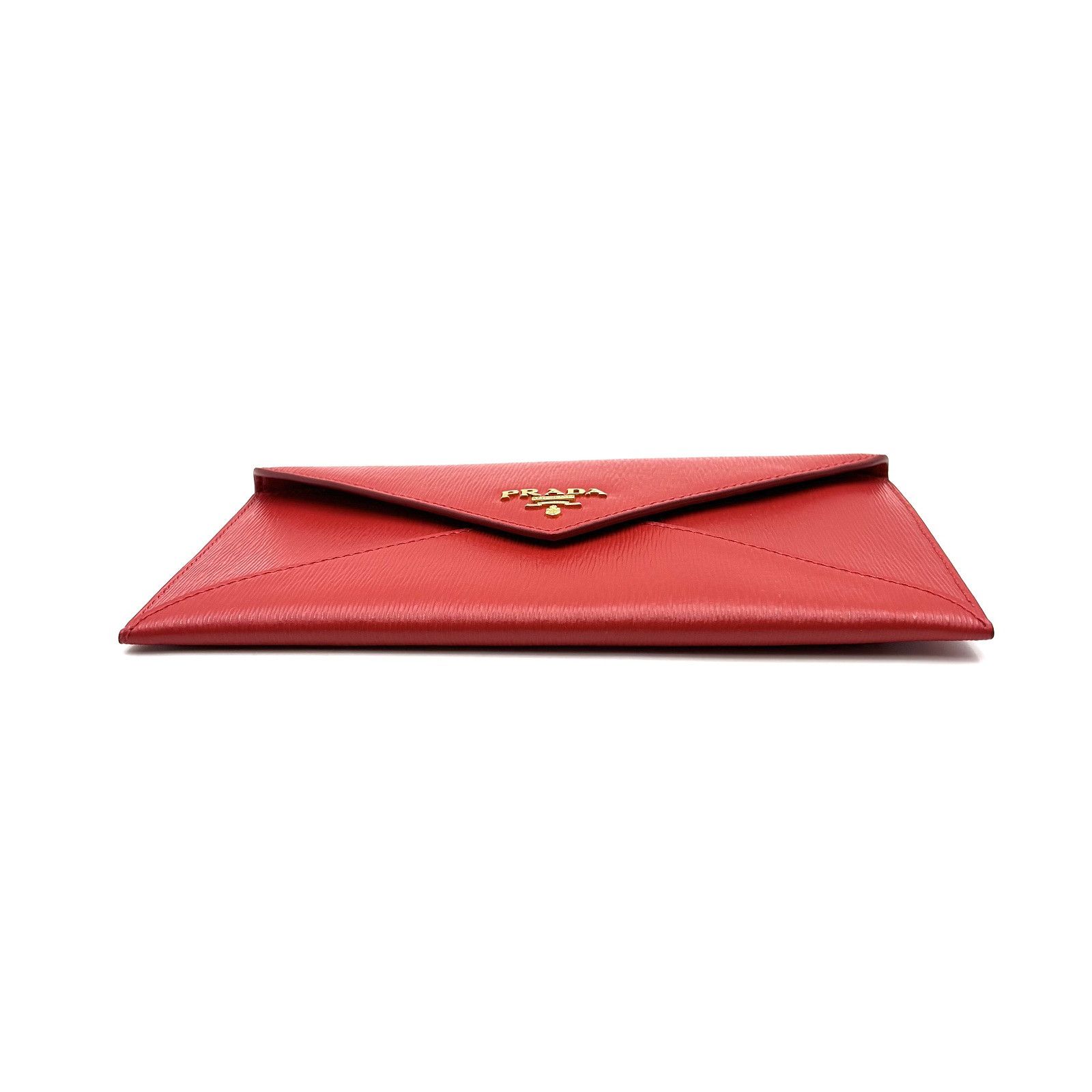 Prada Prada Red Saffiano Envelope Clutch ONE SIZE Size ONE SIZE - 4 Thumbnail