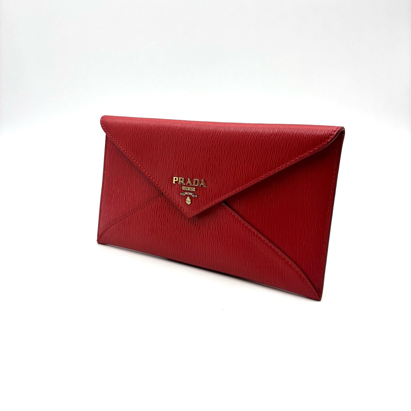 Prada Prada Red Saffiano Envelope Clutch ONE SIZE Size ONE SIZE - 7 Thumbnail