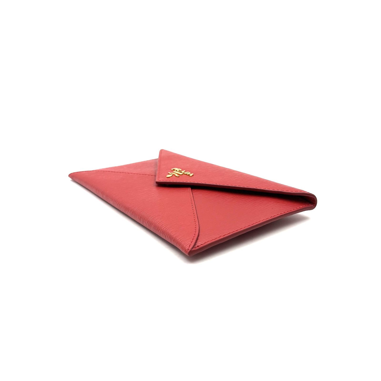 Prada Prada Red Saffiano Envelope Clutch ONE SIZE Size ONE SIZE - 10 Thumbnail