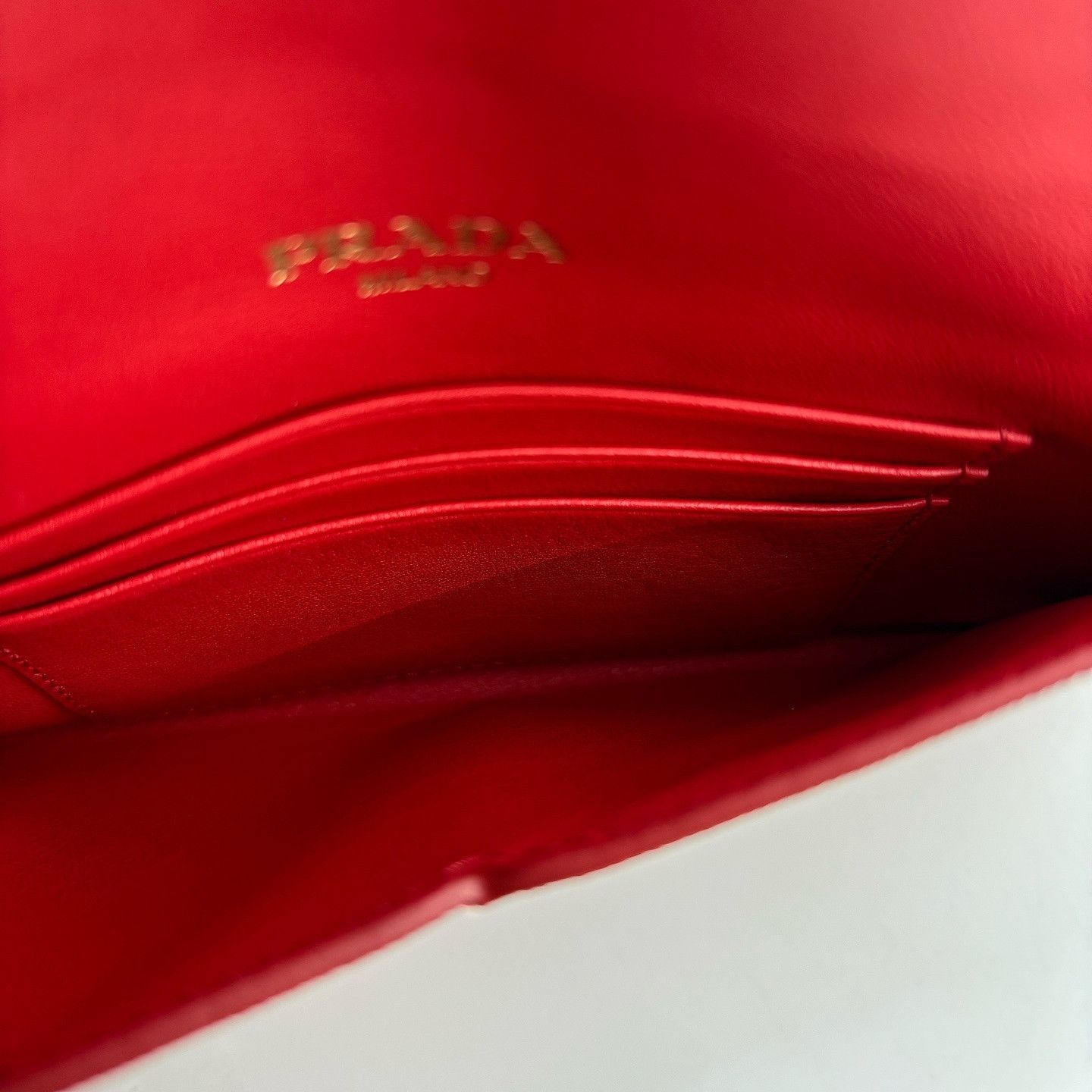Prada Prada Red Saffiano Envelope Clutch ONE SIZE Size ONE SIZE - 5 Thumbnail