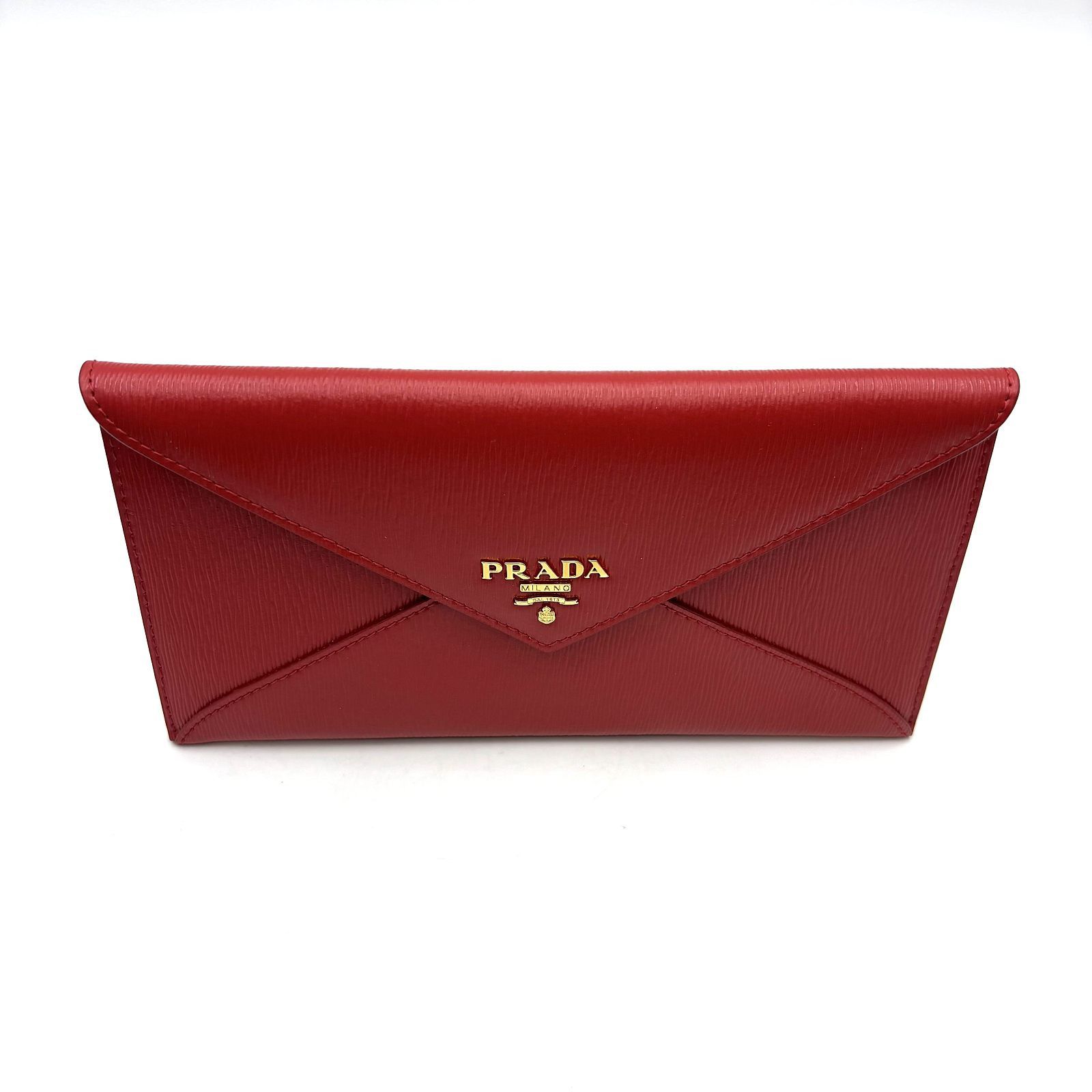 Prada Prada Red Saffiano Envelope Clutch ONE SIZE Size ONE SIZE - 8 Thumbnail