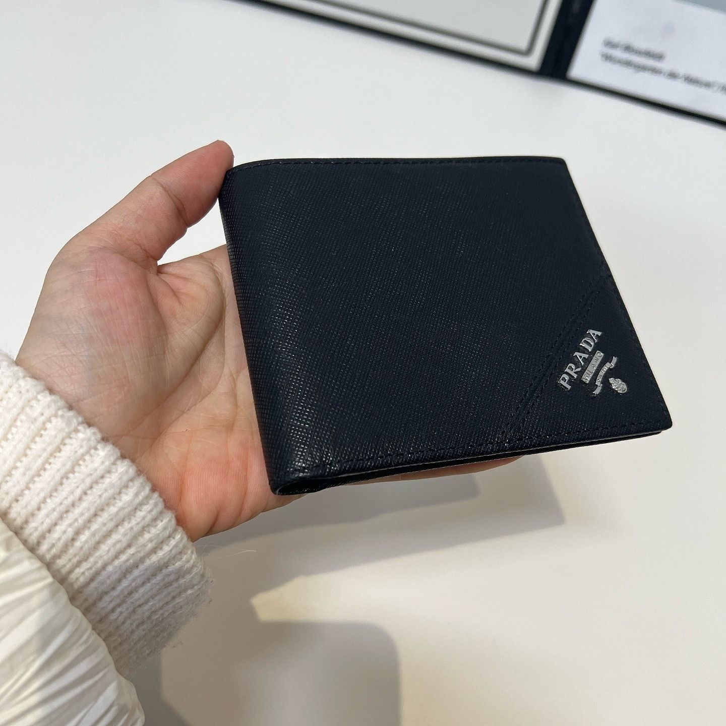 Prada Prada Saffiano Leather Bifold Wallet One Size Size ONE SIZE - 7 Thumbnail