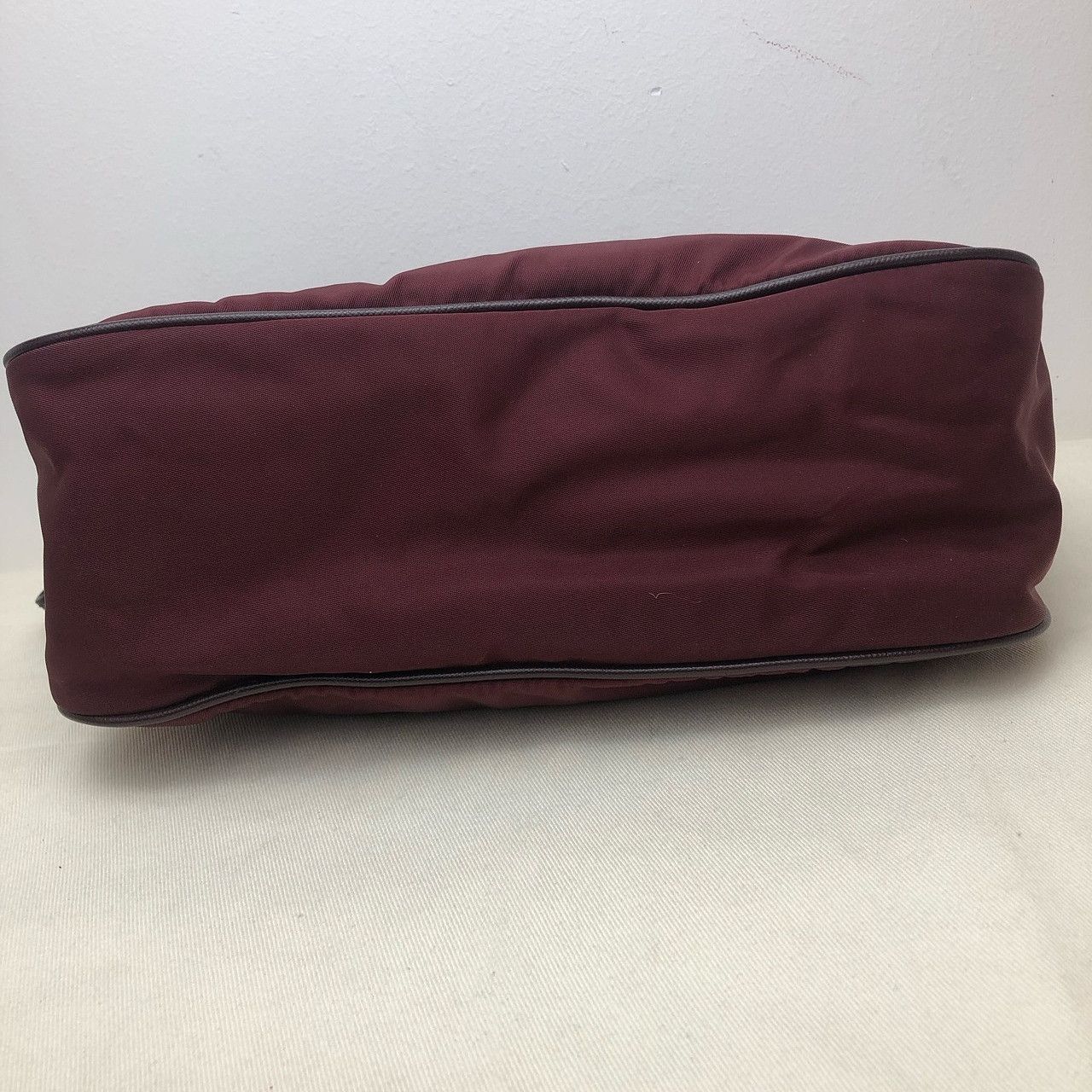 Prada Prada Burgundy Nylon Shoulder Bag Size ONE SIZE - 4 Thumbnail