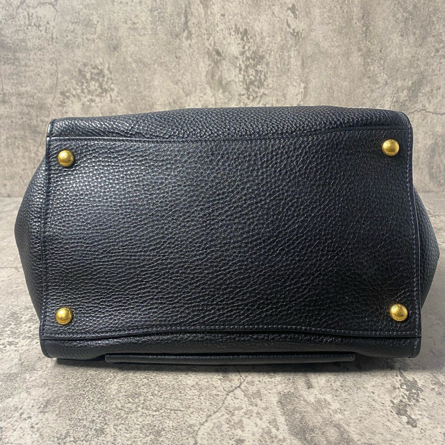 Prada Prada Black Pebbled Leather Handle Bag Size ONE SIZE - 18 Thumbnail