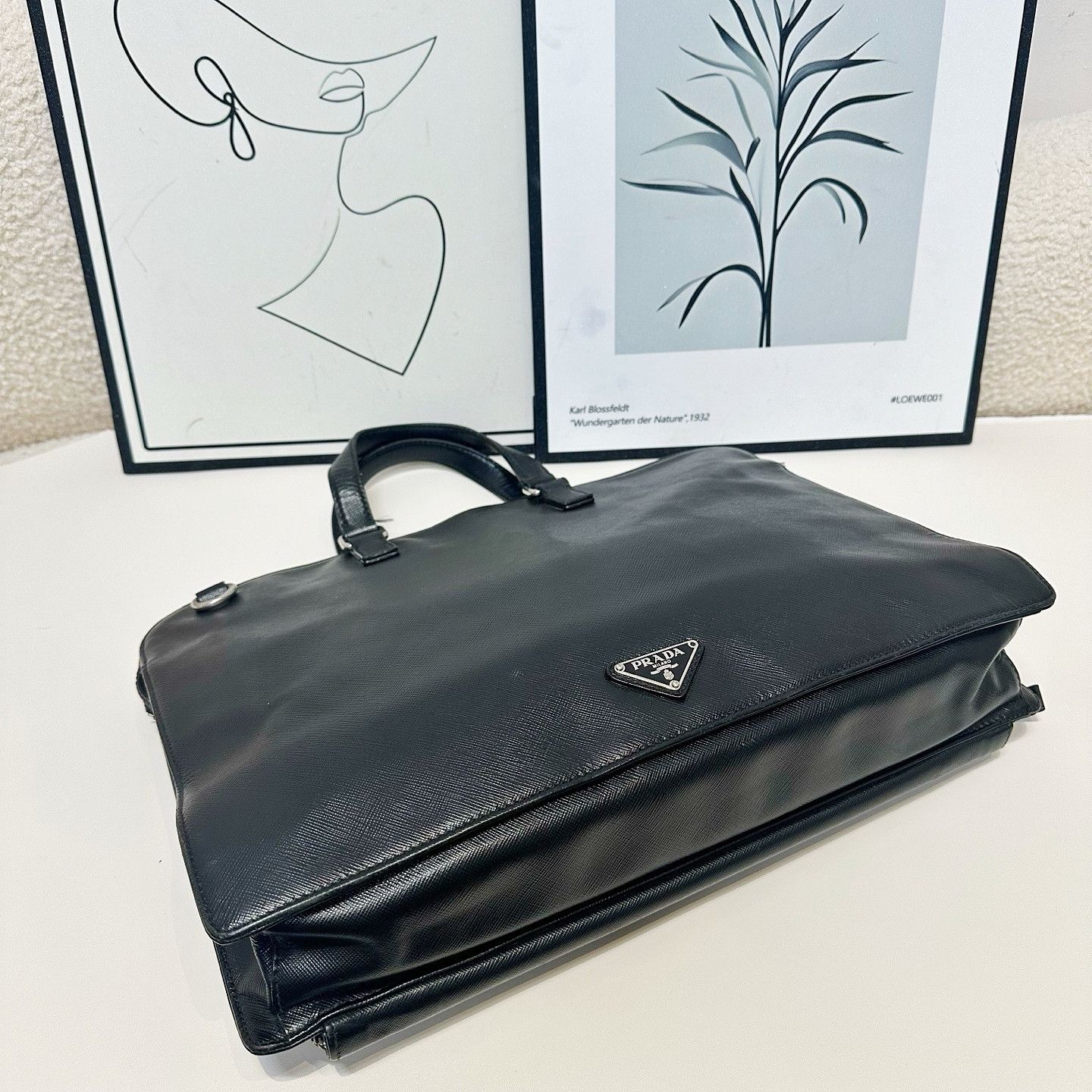 Prada Prada Saffiano Leather Briefcase Size ONE SIZE - 6 Thumbnail