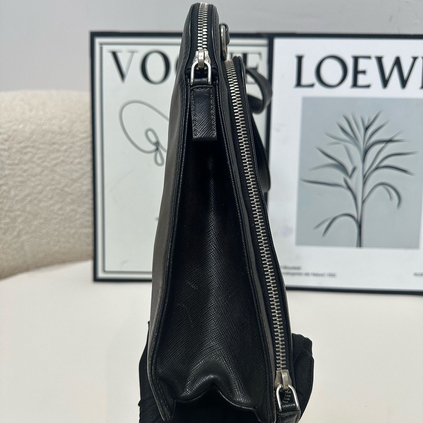 Prada Prada Saffiano Leather Briefcase Size ONE SIZE - 11 Thumbnail