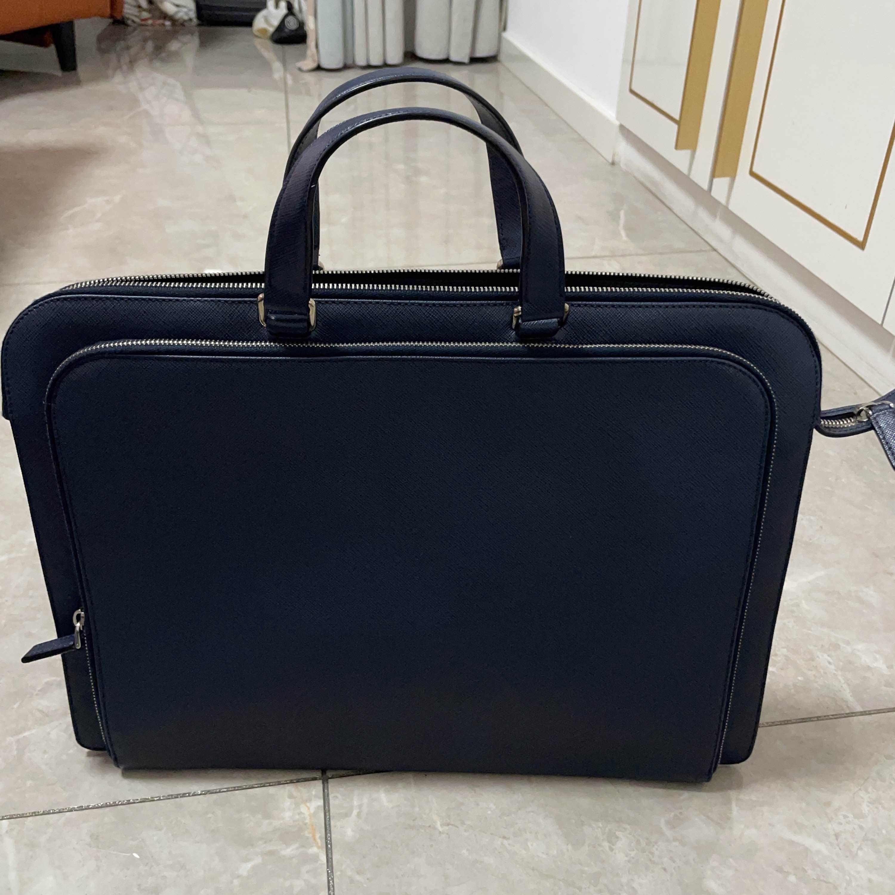 Prada Prada Saffiano Leather Briefcase One Size Size ONE SIZE - 3 Thumbnail