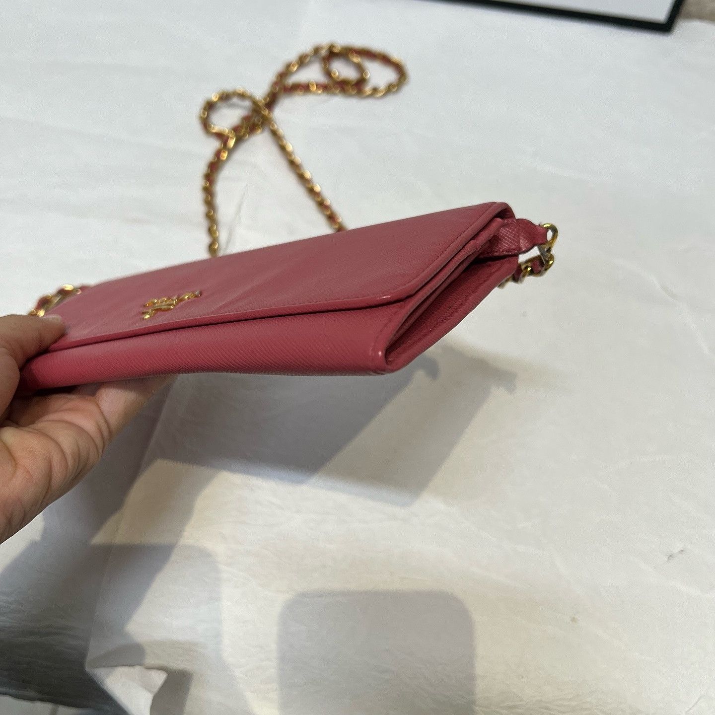 Prada Prada Saffiano Leather Chain Wallet One Size Size ONE SIZE - 13 Thumbnail