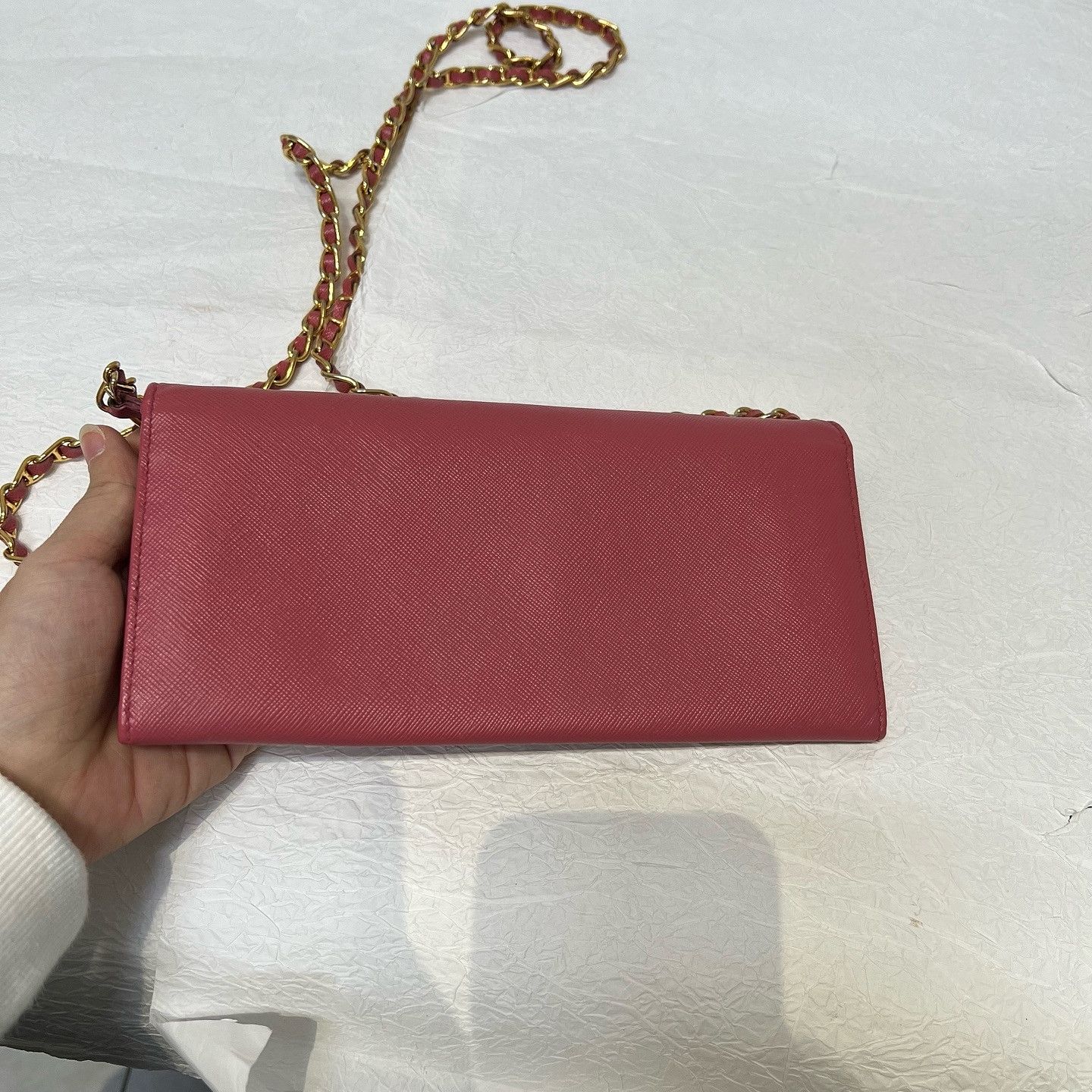 Prada Prada Saffiano Leather Chain Wallet One Size Size ONE SIZE - 15 Thumbnail