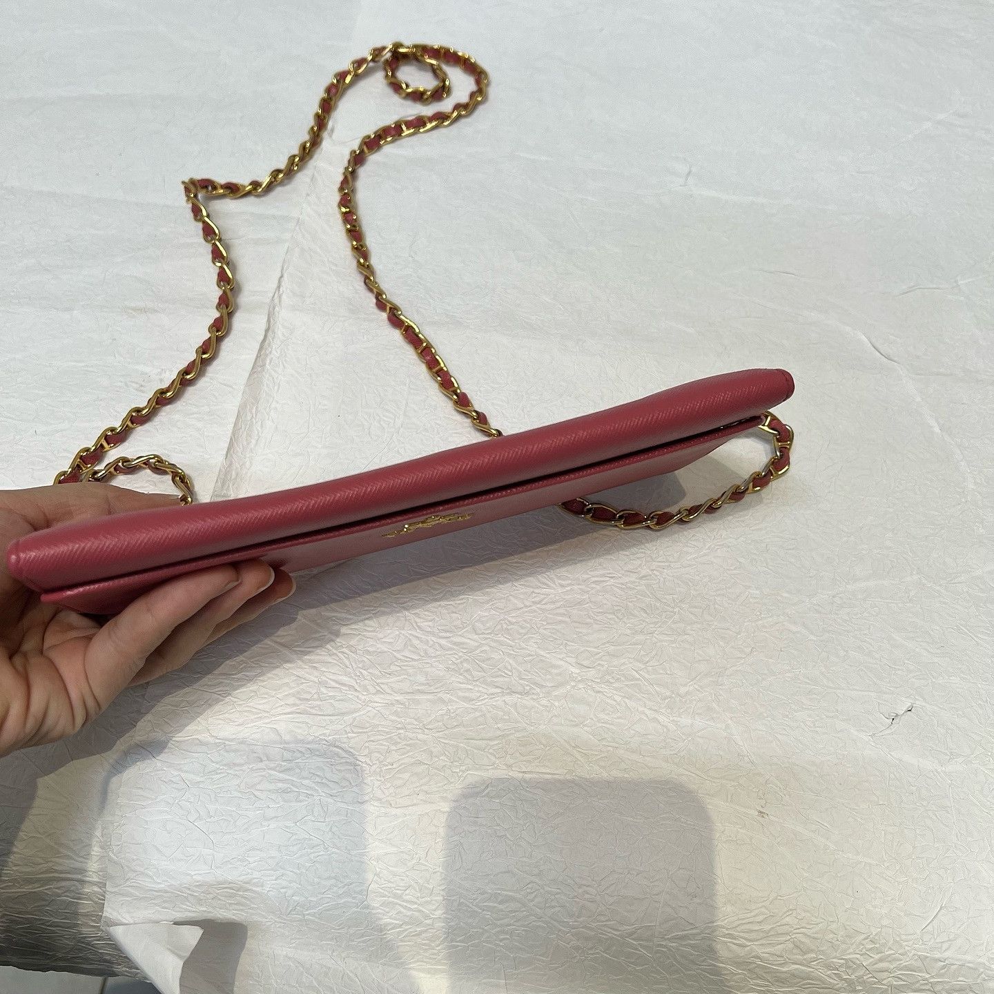 Prada Prada Saffiano Leather Chain Wallet One Size Size ONE SIZE - 17 Thumbnail
