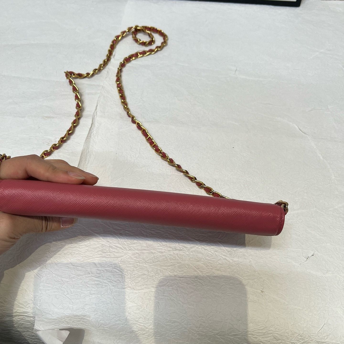 Prada Prada Saffiano Leather Chain Wallet One Size Size ONE SIZE - 16 Thumbnail
