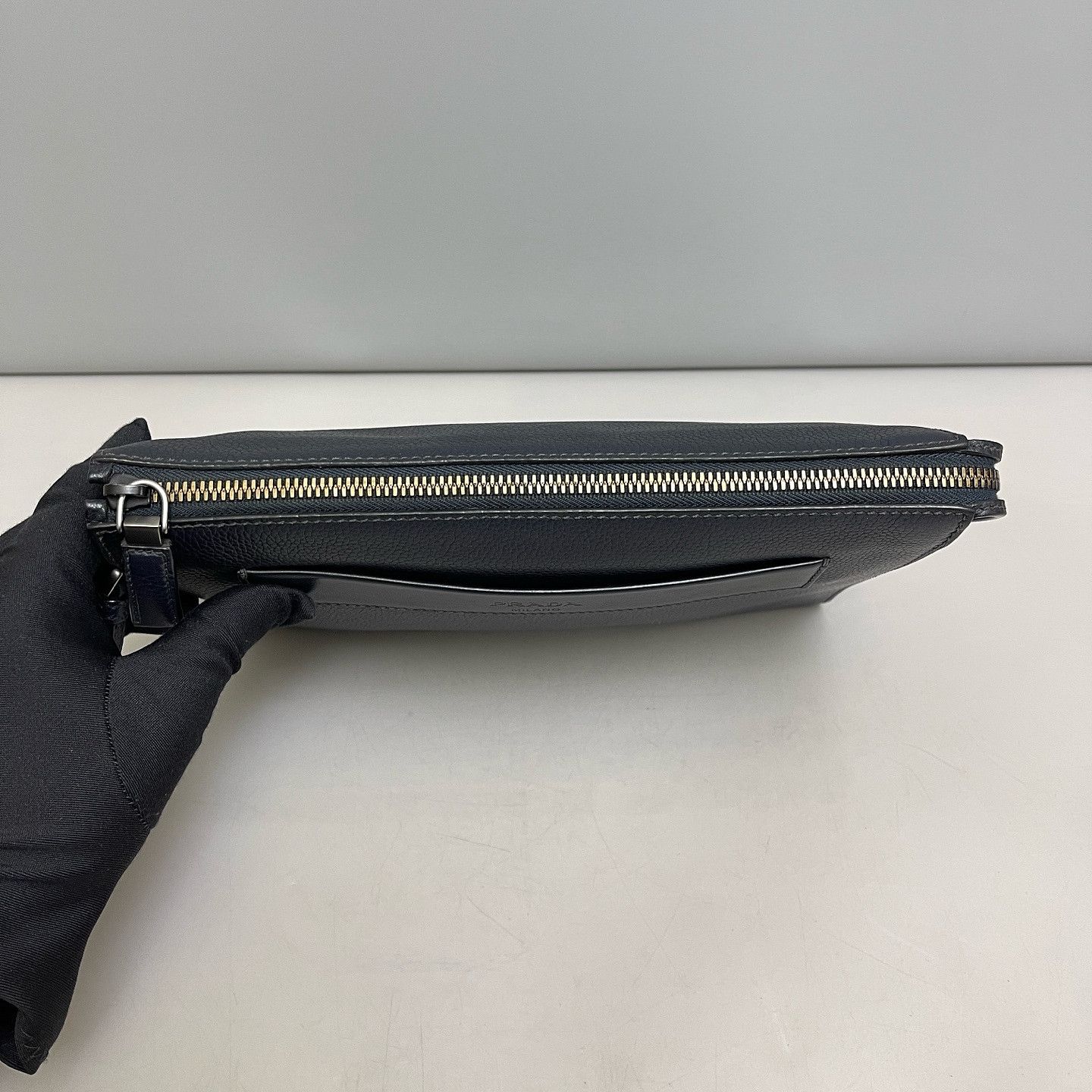 Prada Prada Leather Logo Clutch Size ONE SIZE - 8 Thumbnail