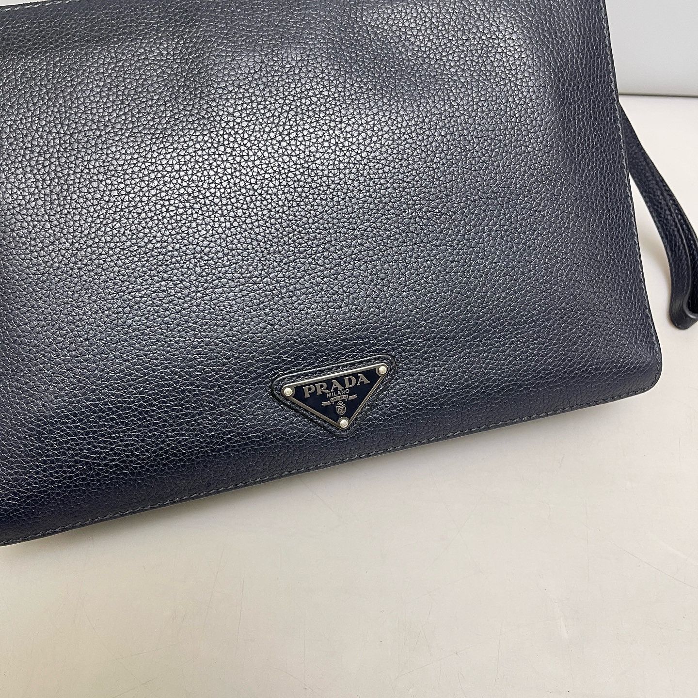 Prada Prada Leather Logo Clutch Size ONE SIZE - 9 Thumbnail