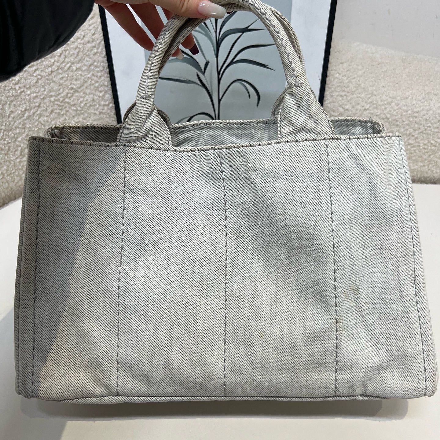 Prada Prada Canapa Logo Canvas Tote Bag Size ONE SIZE - 9 Thumbnail