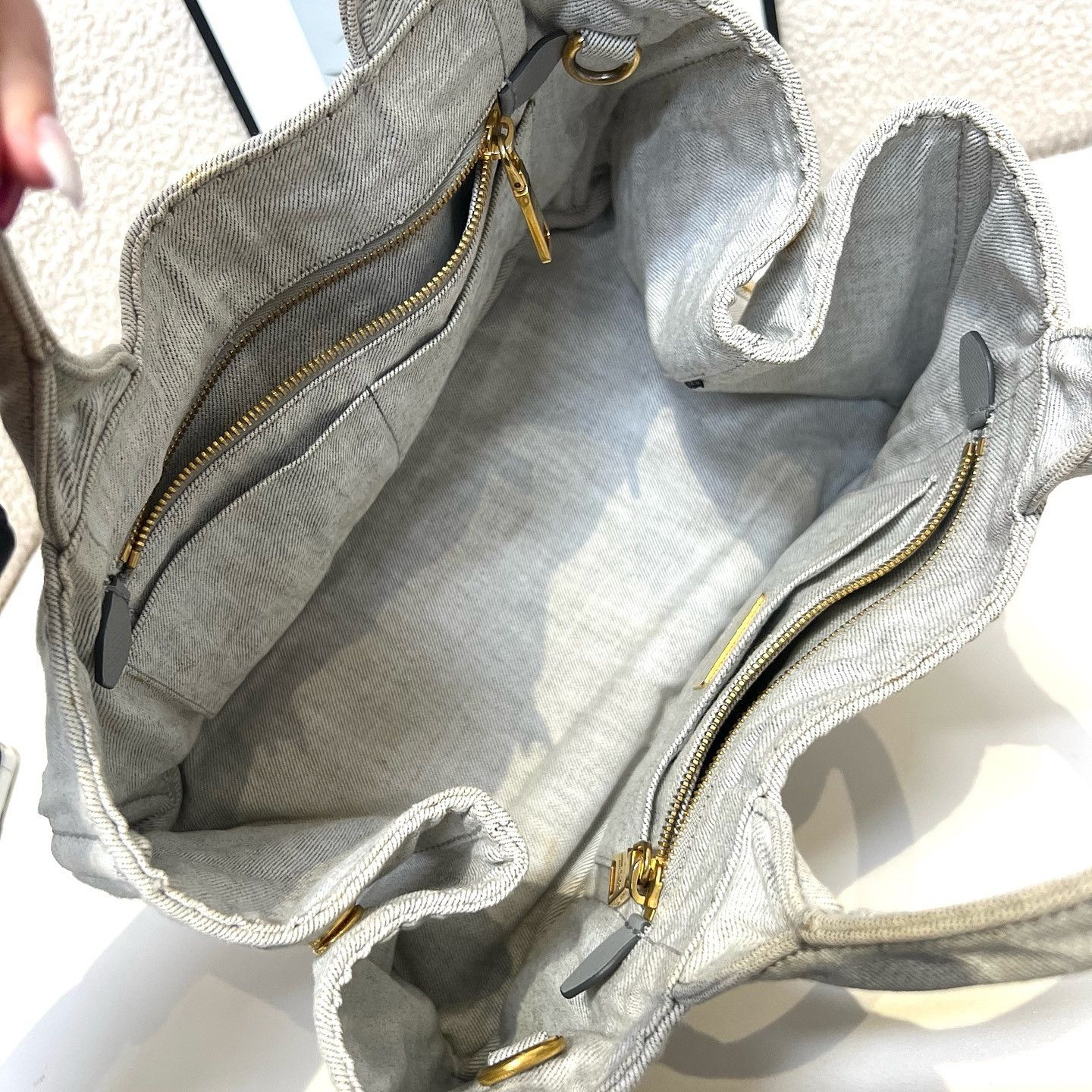Prada Prada Canapa Logo Canvas Tote Bag Size ONE SIZE - 6 Thumbnail