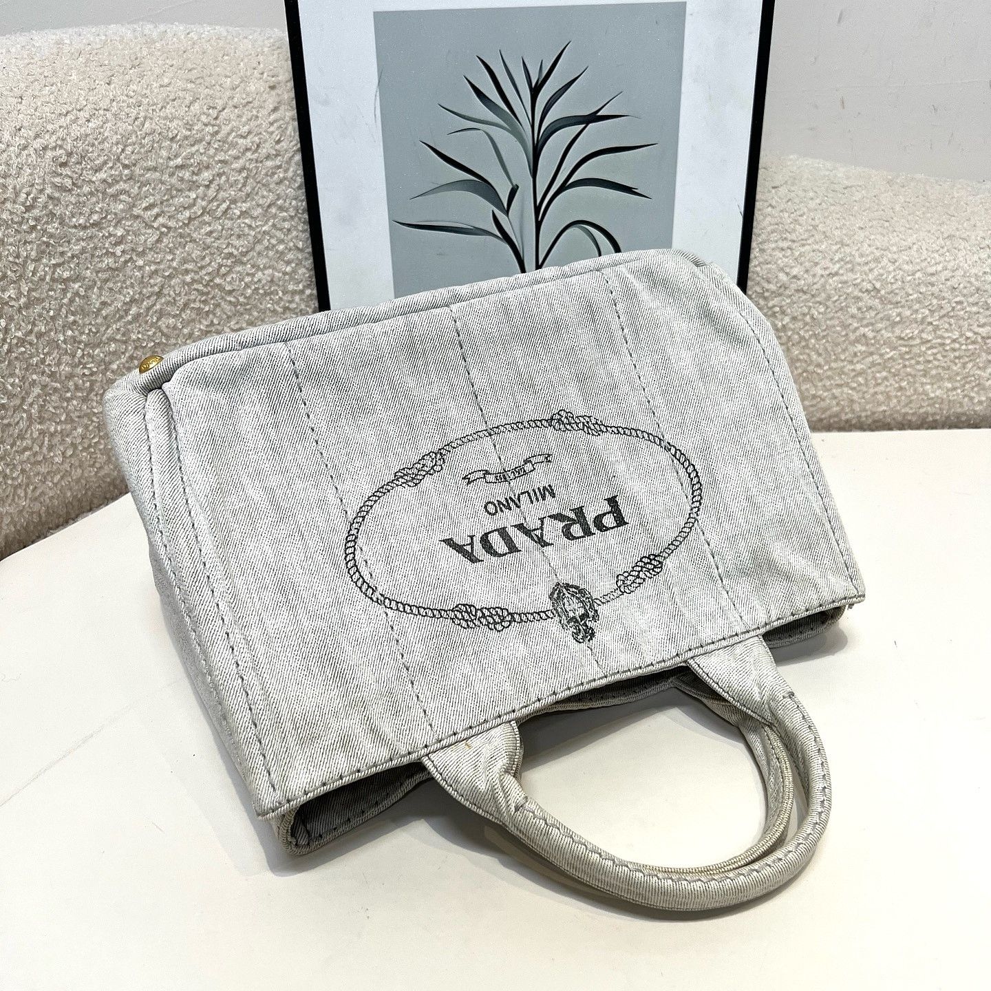 Prada Prada Canapa Logo Canvas Tote Bag Size ONE SIZE - 5 Thumbnail